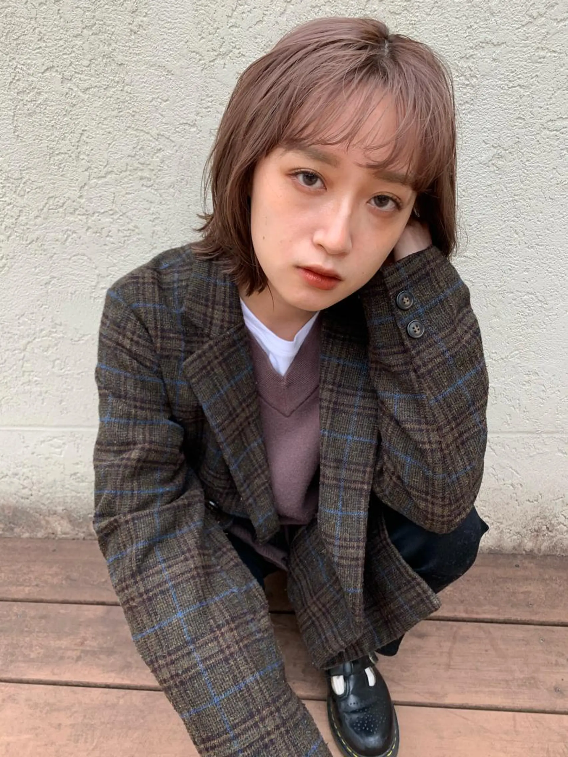 カラー ハイトーンカラー カット ヘアカラー MARU レイヤー/パーマのヘアスタイル