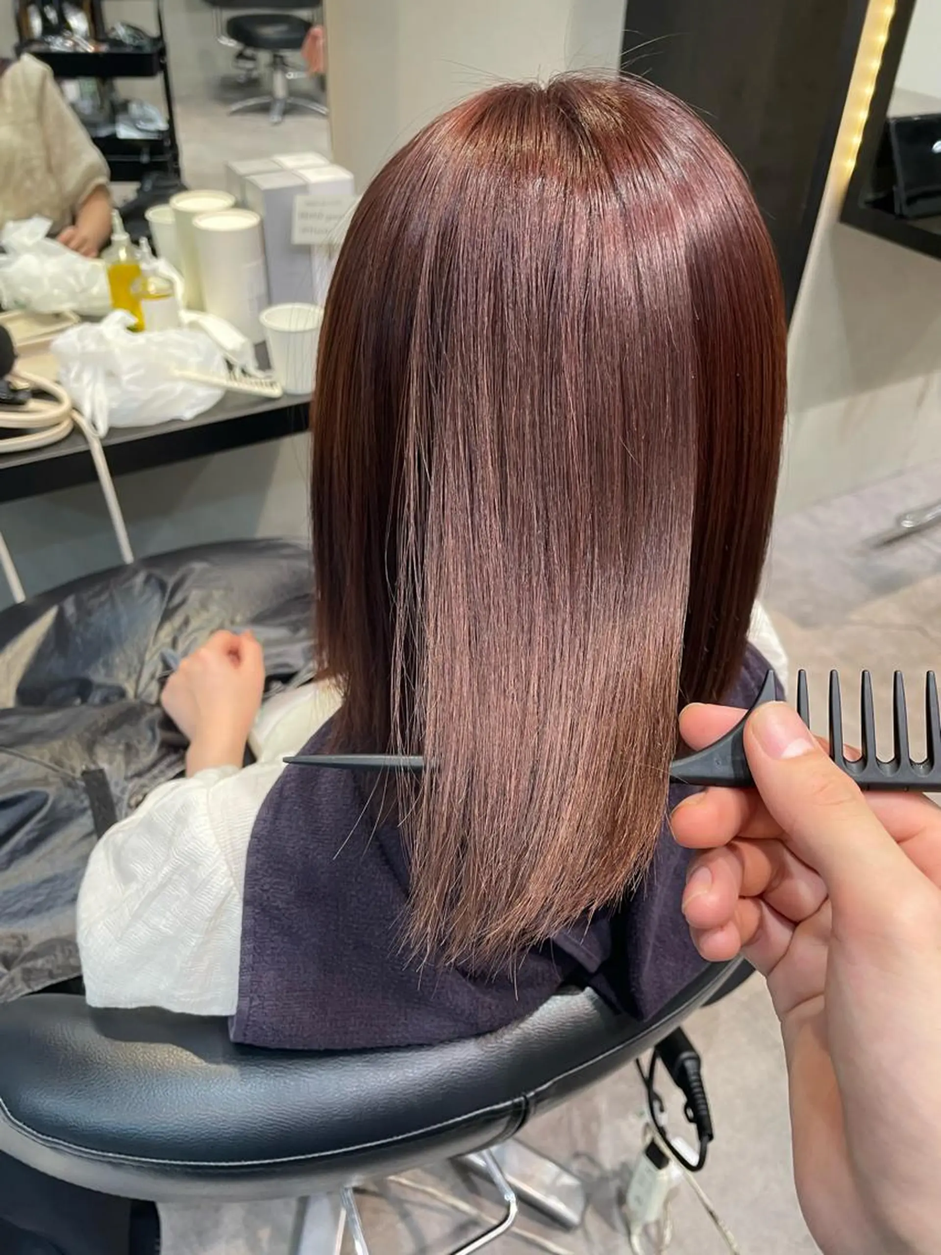 ミディアム ヘアカラー トリートメント カットモデル募集 ミネのヘアスタイル