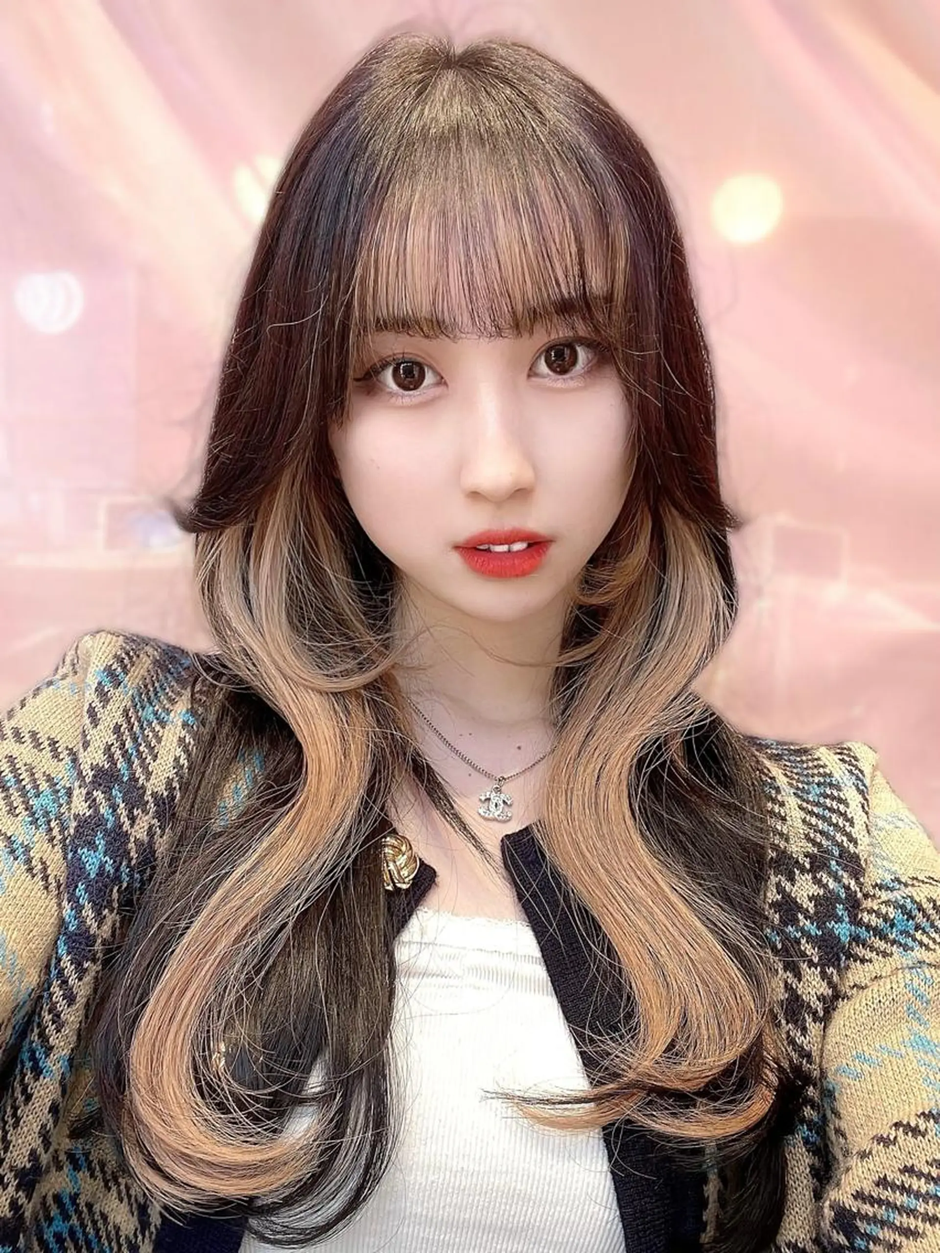 ロング カラー アディクシーカラー ベージュカラー ブリーチ ケアブリーチ 透明感カラー 顔周り特化/韓国ヘア /レイヤー/吉野幸大のヘアスタイル