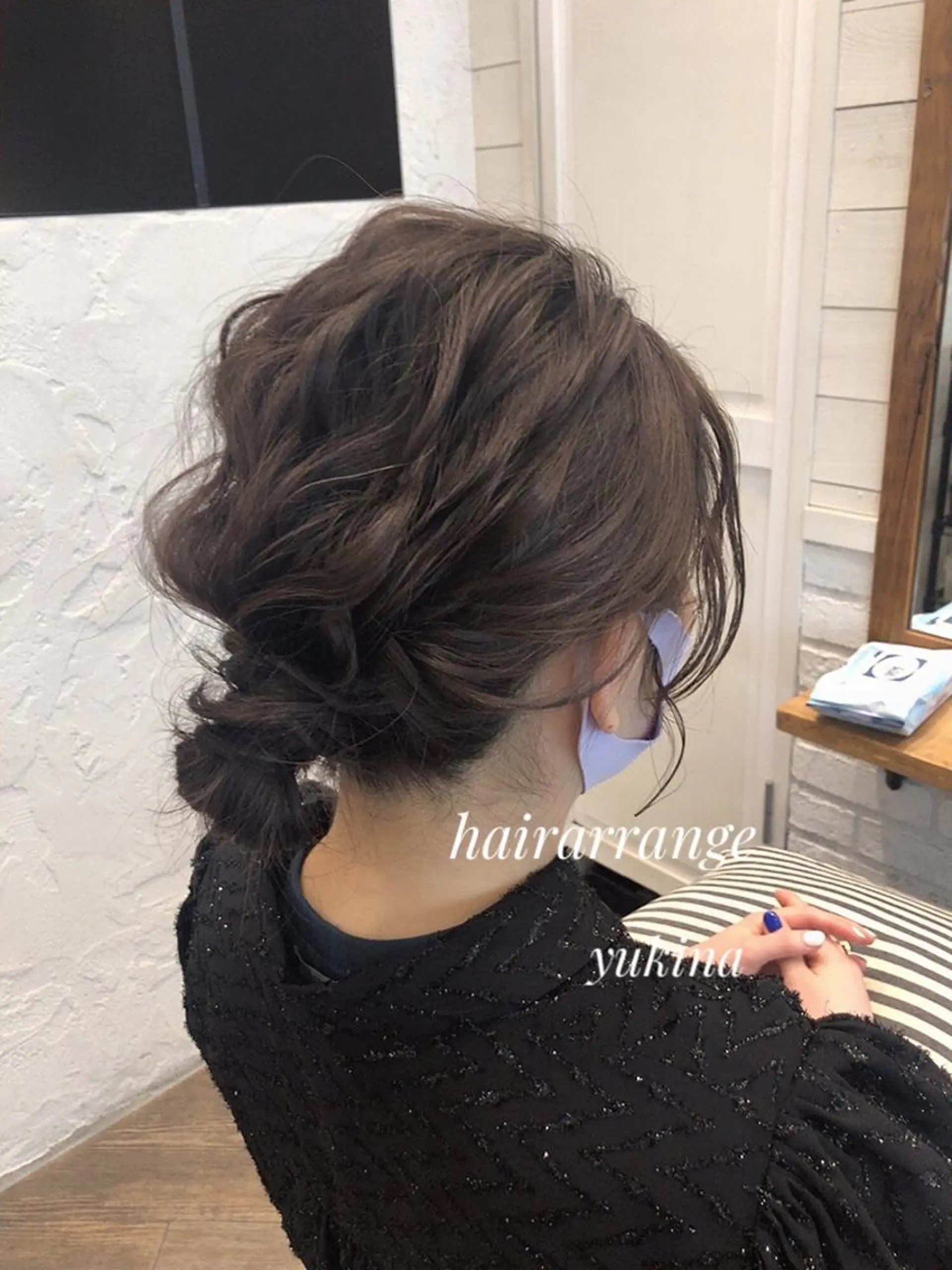 セミロング お団子ヘア ヘアセット Hair Salon BOTTOMS所属・✨透明感ケアカラー✨ 長野ゆきなのヘアスタイル