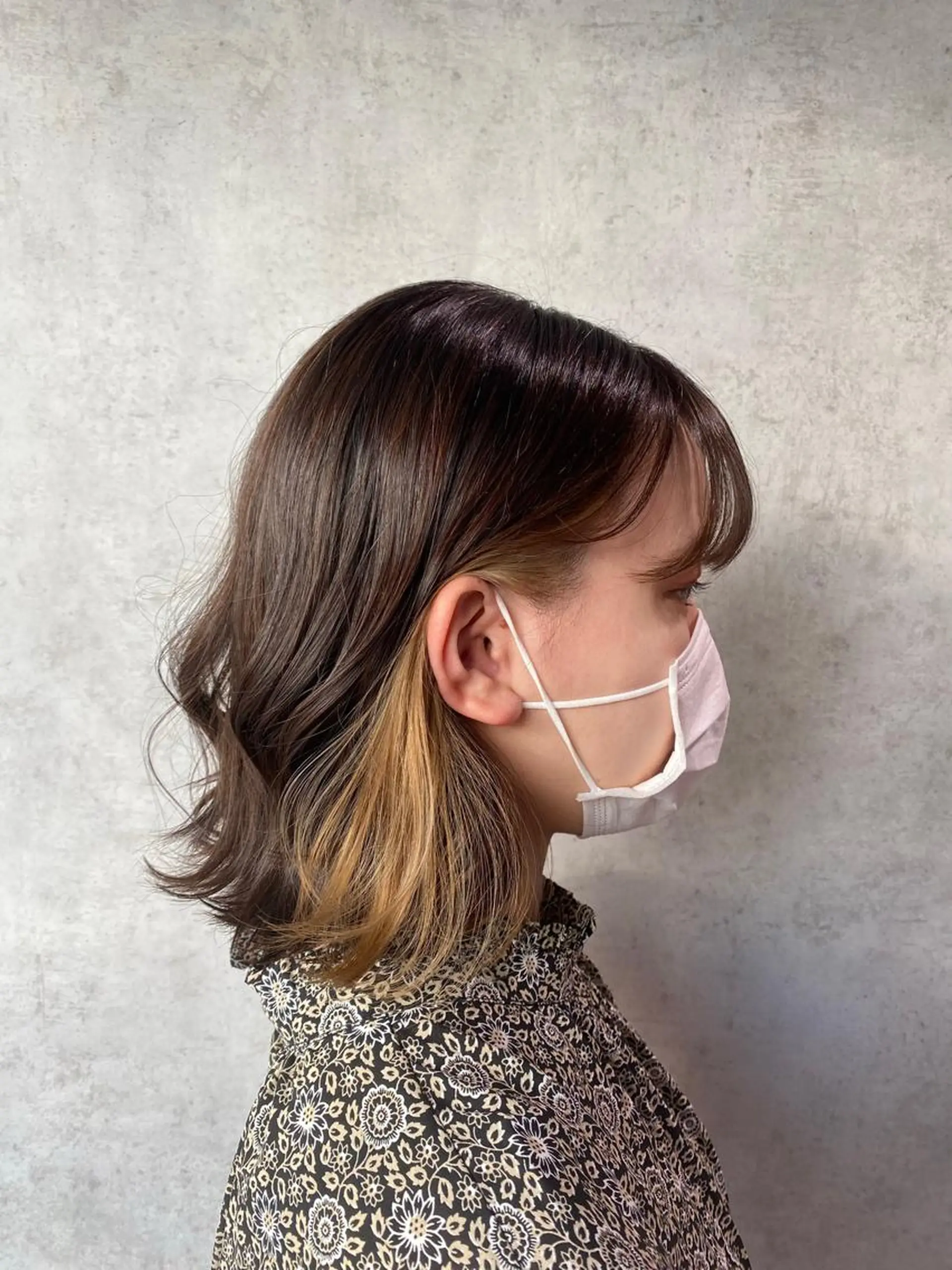 ミディアム 艶•透明感カラー フィーシーのヘアスタイル