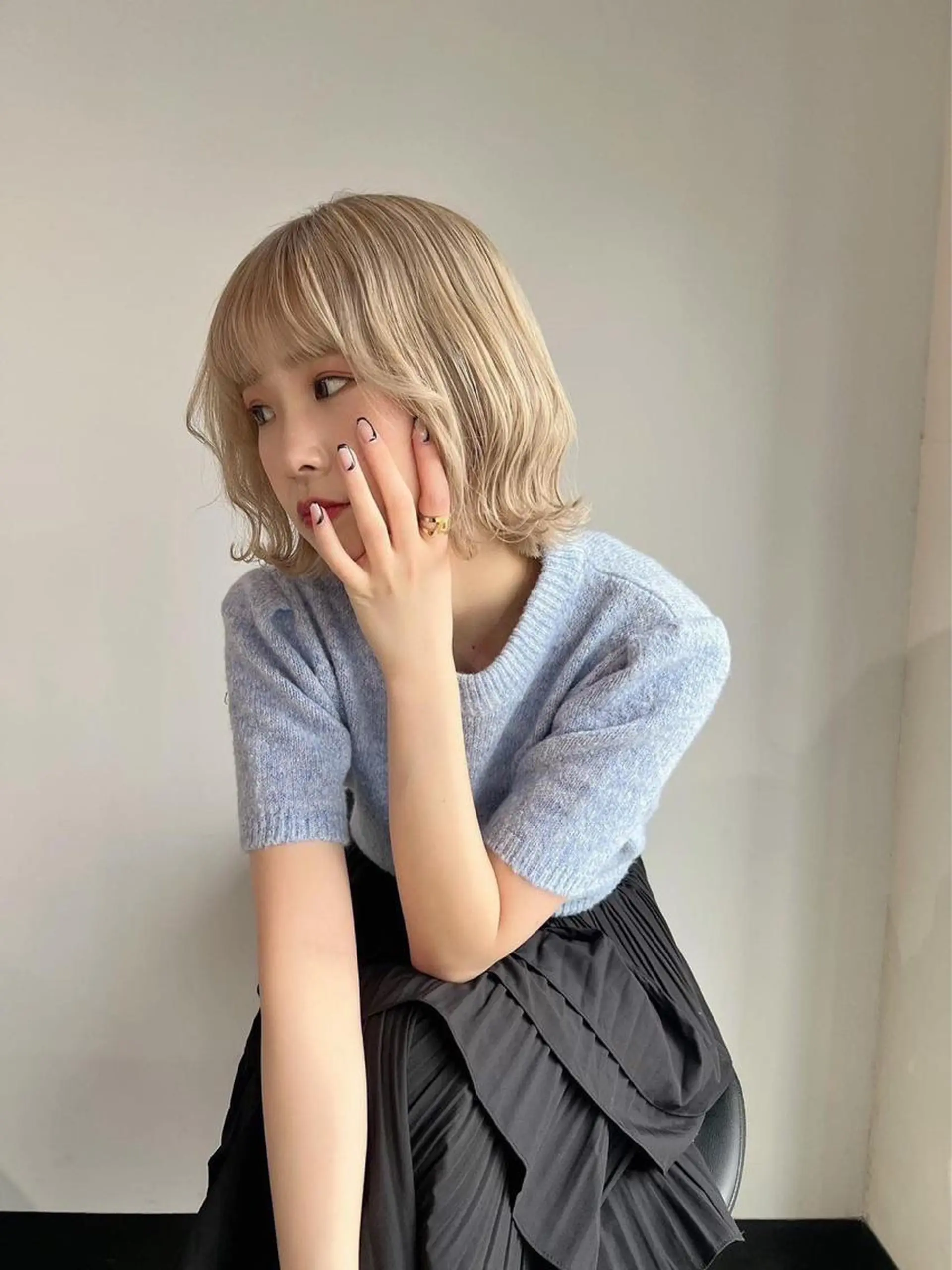 ショート カラー バレイヤージュ ブリーチ ケアブリーチ ダブルカラー イヤリングカラー カット ヘアカラー トリートメント ☀️Luana☀️ 公式/大通のヘアスタイル