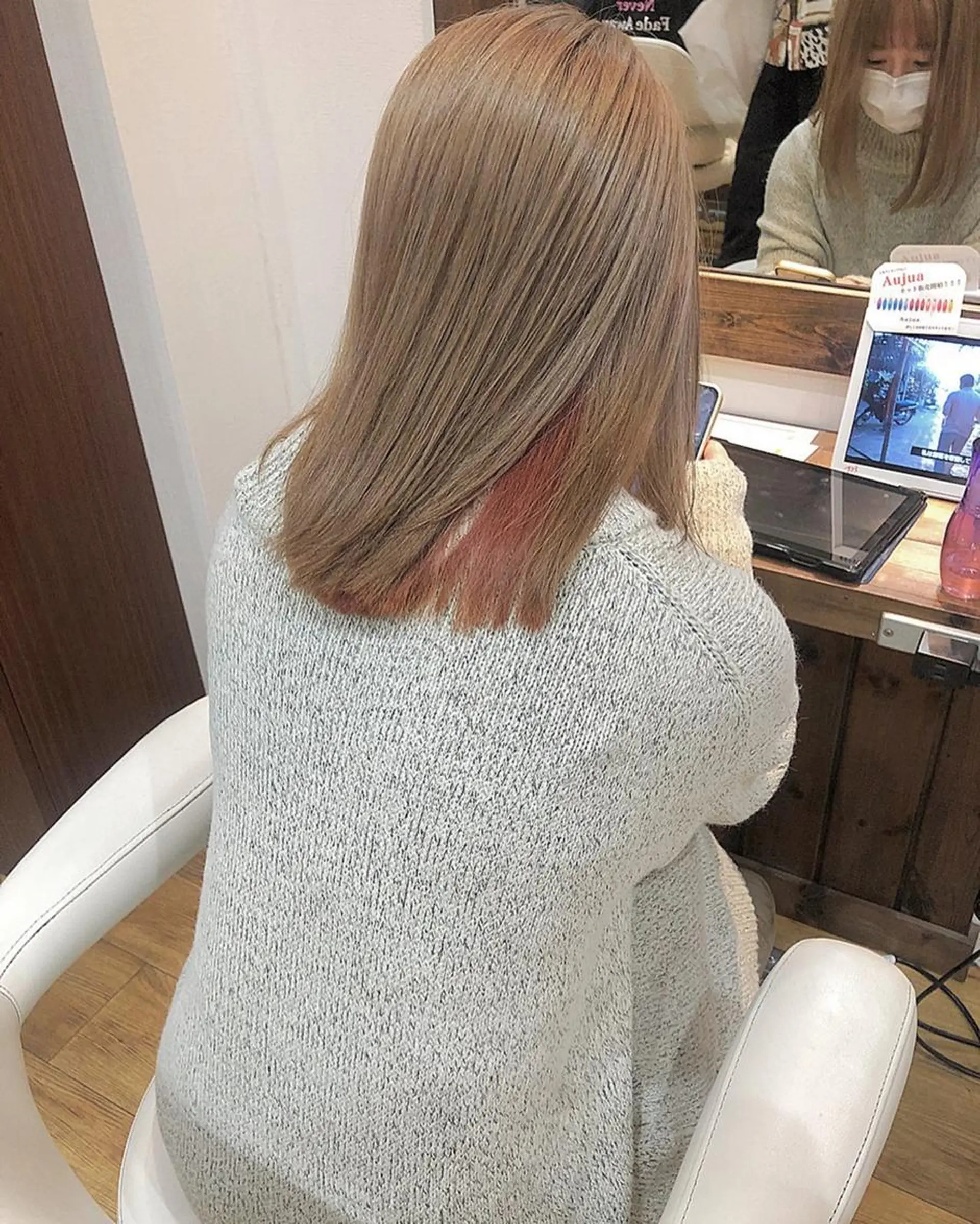 カラー アッシュ ブリーチ ダブルカラー グラデーションカラー グレージュ 🌈ハイトーン/ ワタル🌈のヘアスタイル