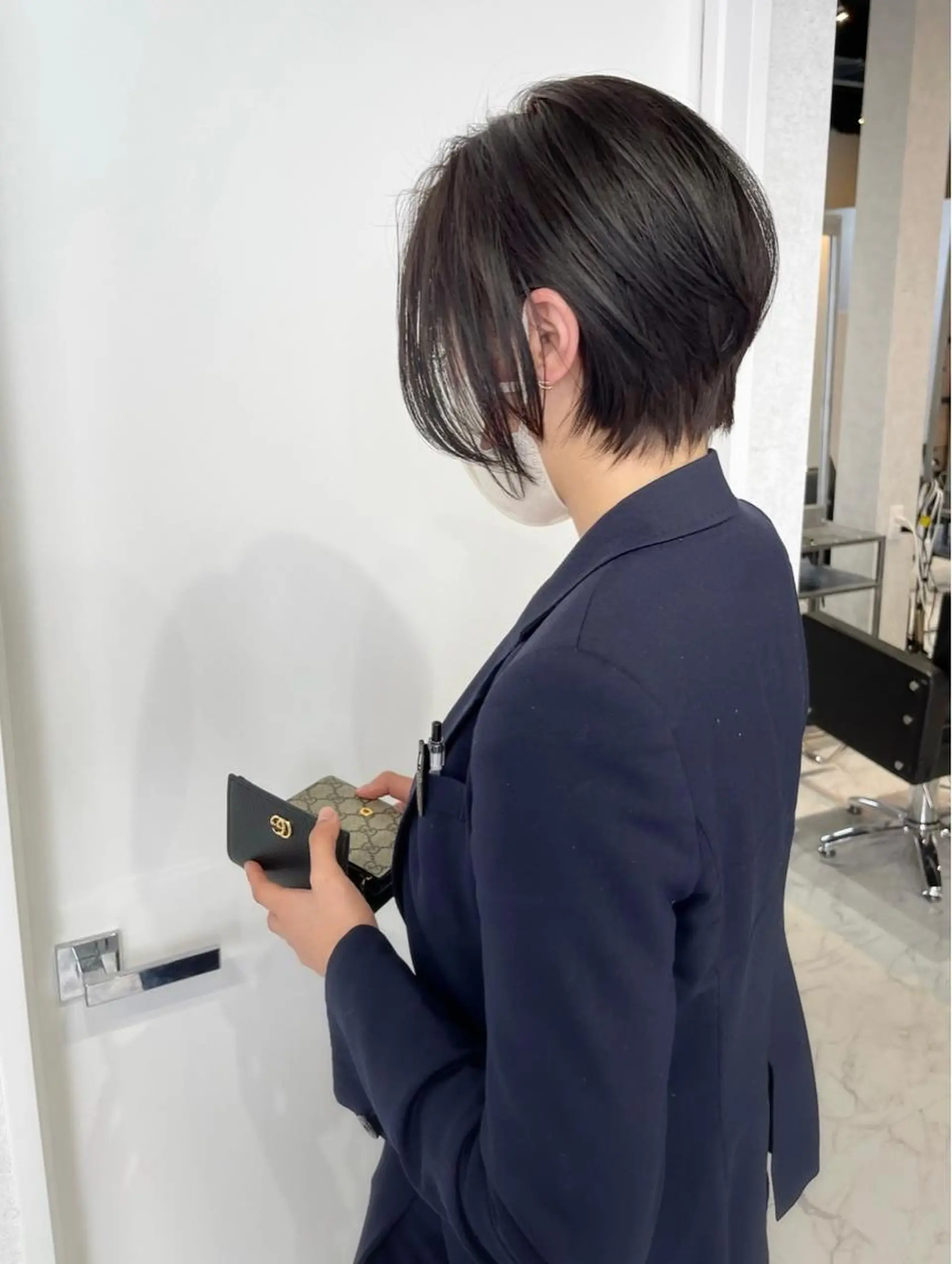 ショート カラー ヘアアレンジ バレイヤージュ デザインカラー ハイライトカラー 外国人風カラー ハイライト カット アンドウ ユウ/ レイヤーカット/韓国のヘアスタイル