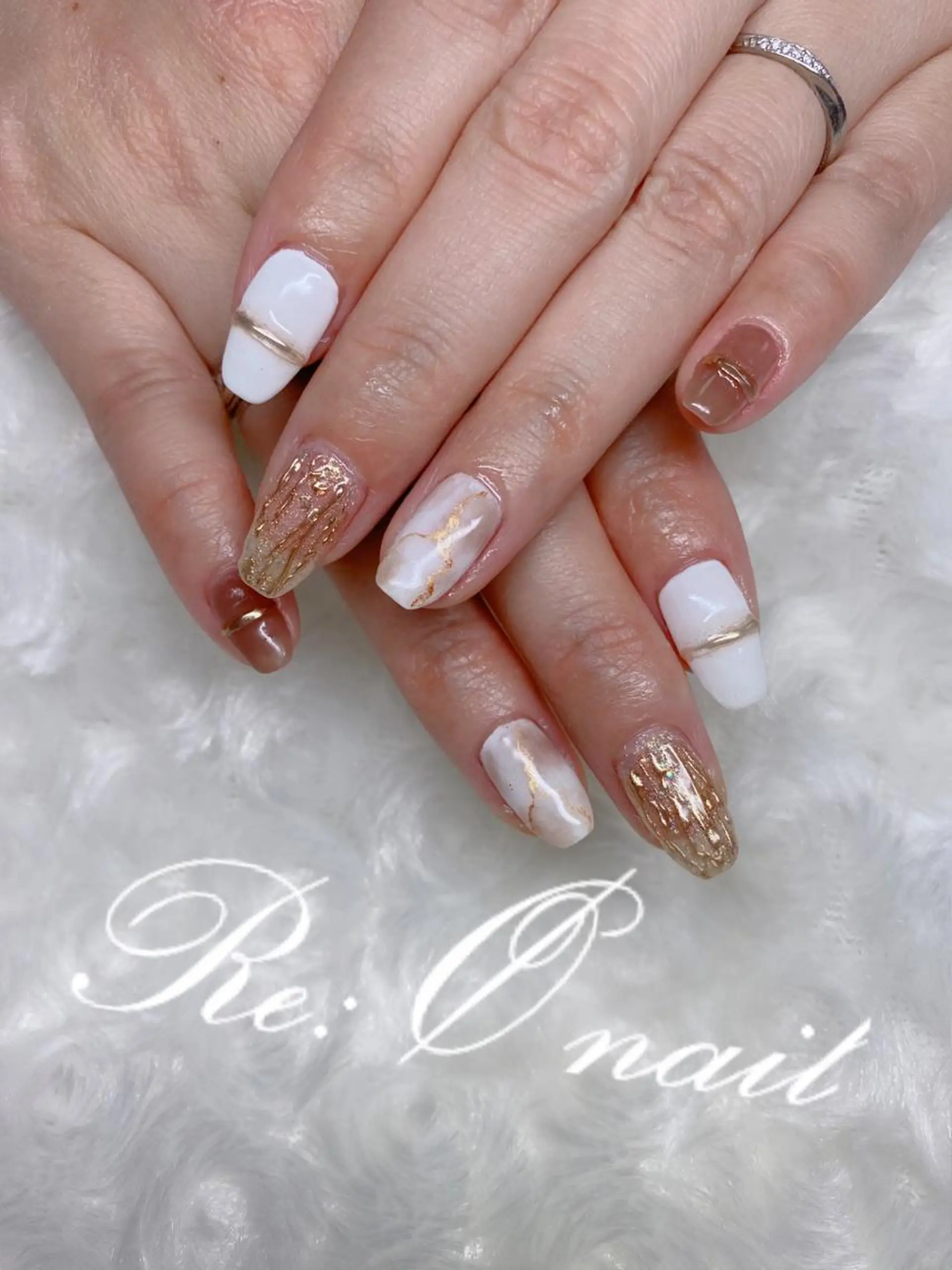 ネイル 大理石ネイル(マーブル) Re:Ø nail 🩵TSUJIのネイルデザイン