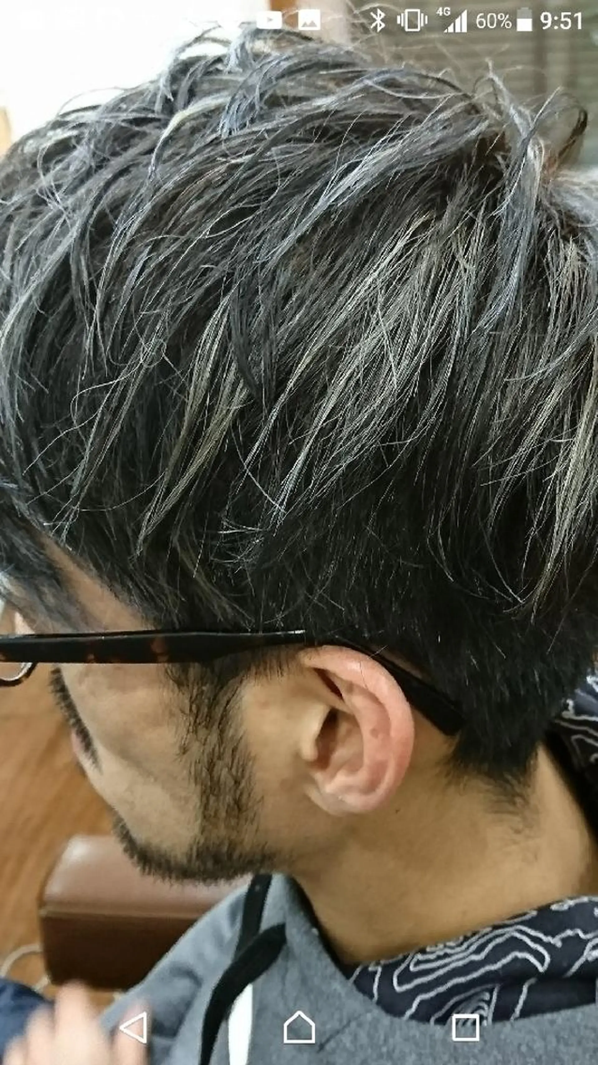 ショート カラー メンズ Blue高槻所属・ハイライト 透明感カラー松本のヘアスタイル