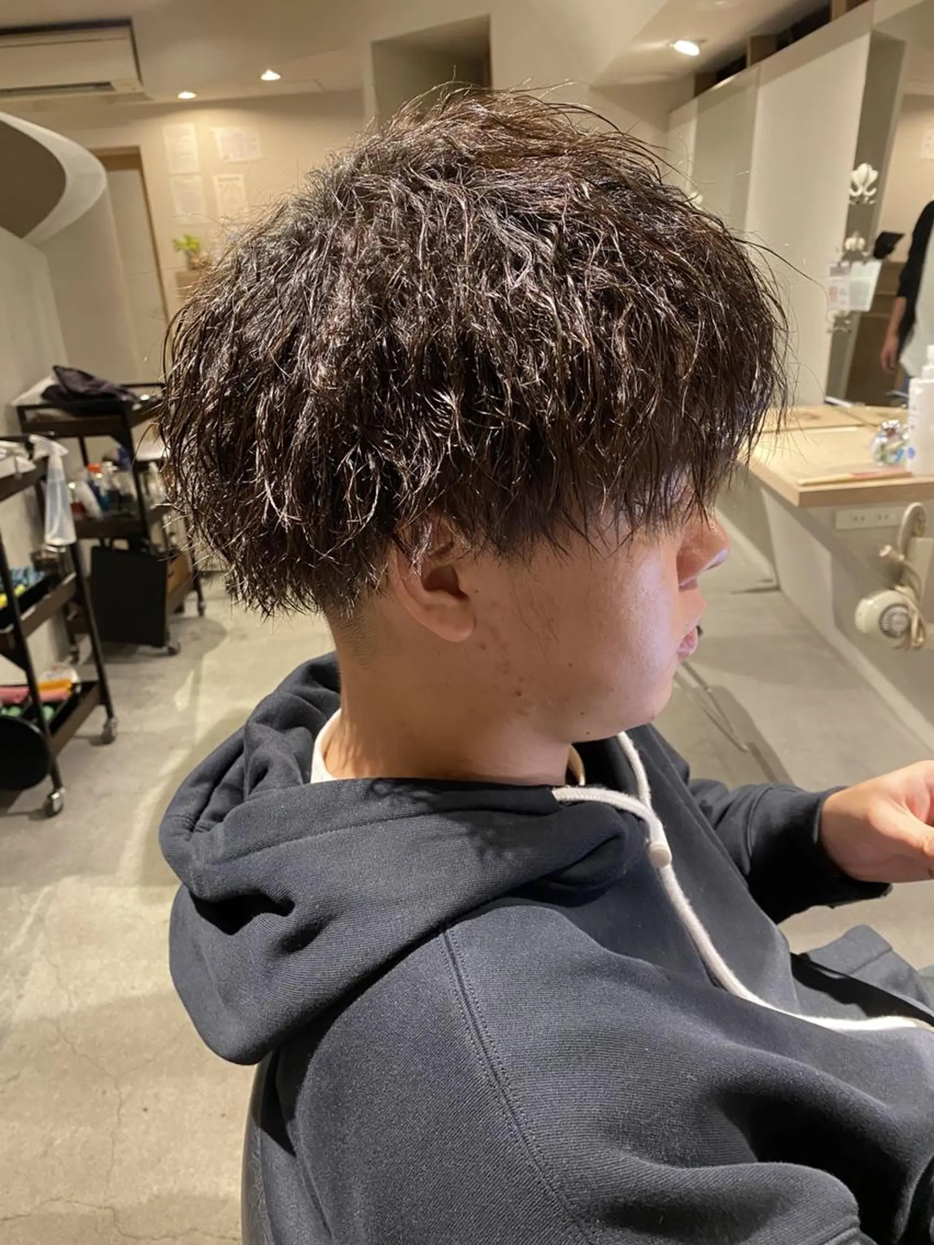 ショート パーマ メンズ カット パーマ 小顔ショート/ボブ/ 川口京佑のヘアスタイル