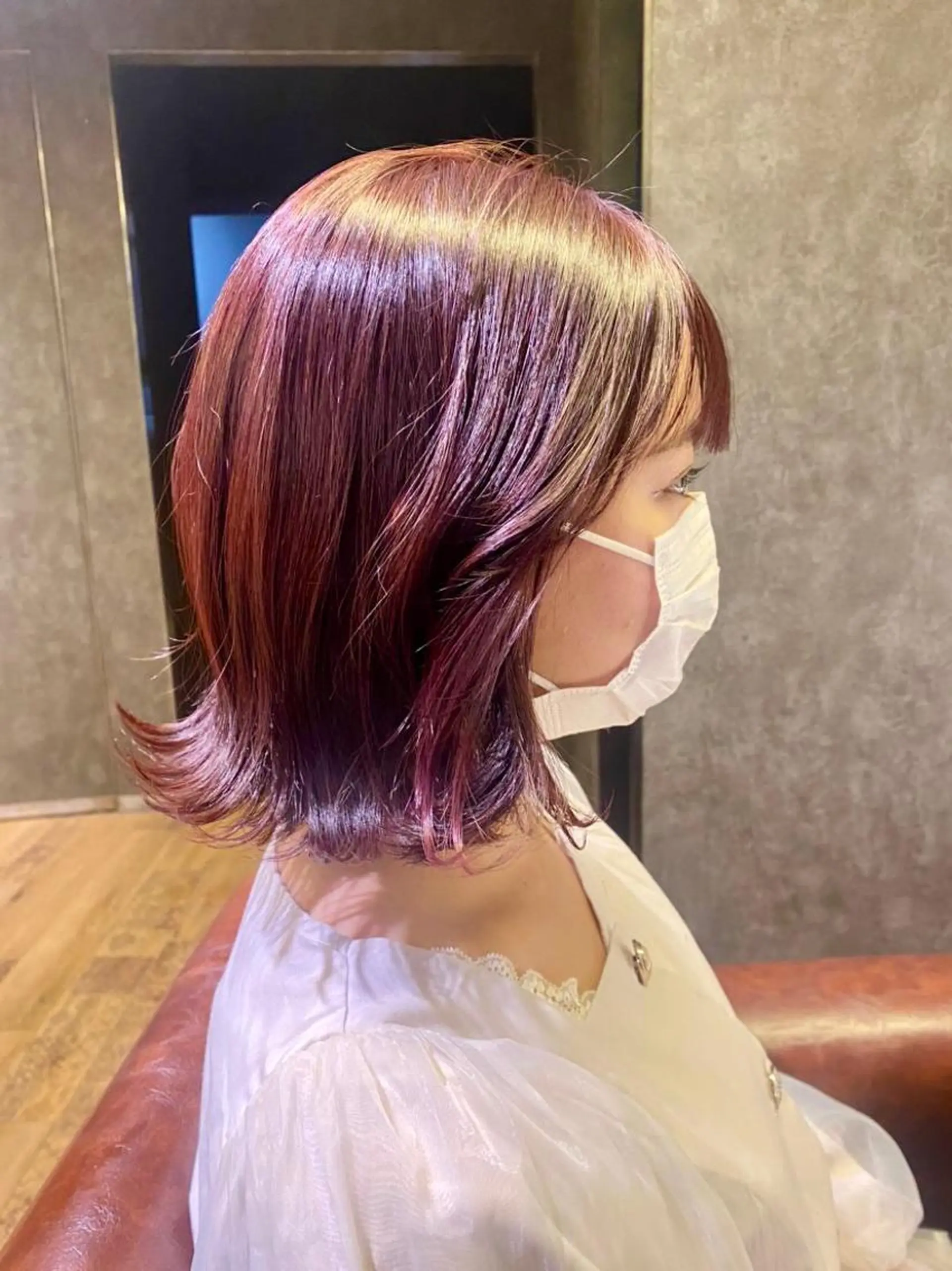 ミディアム カラー シムラ カイゲンのヘアスタイル