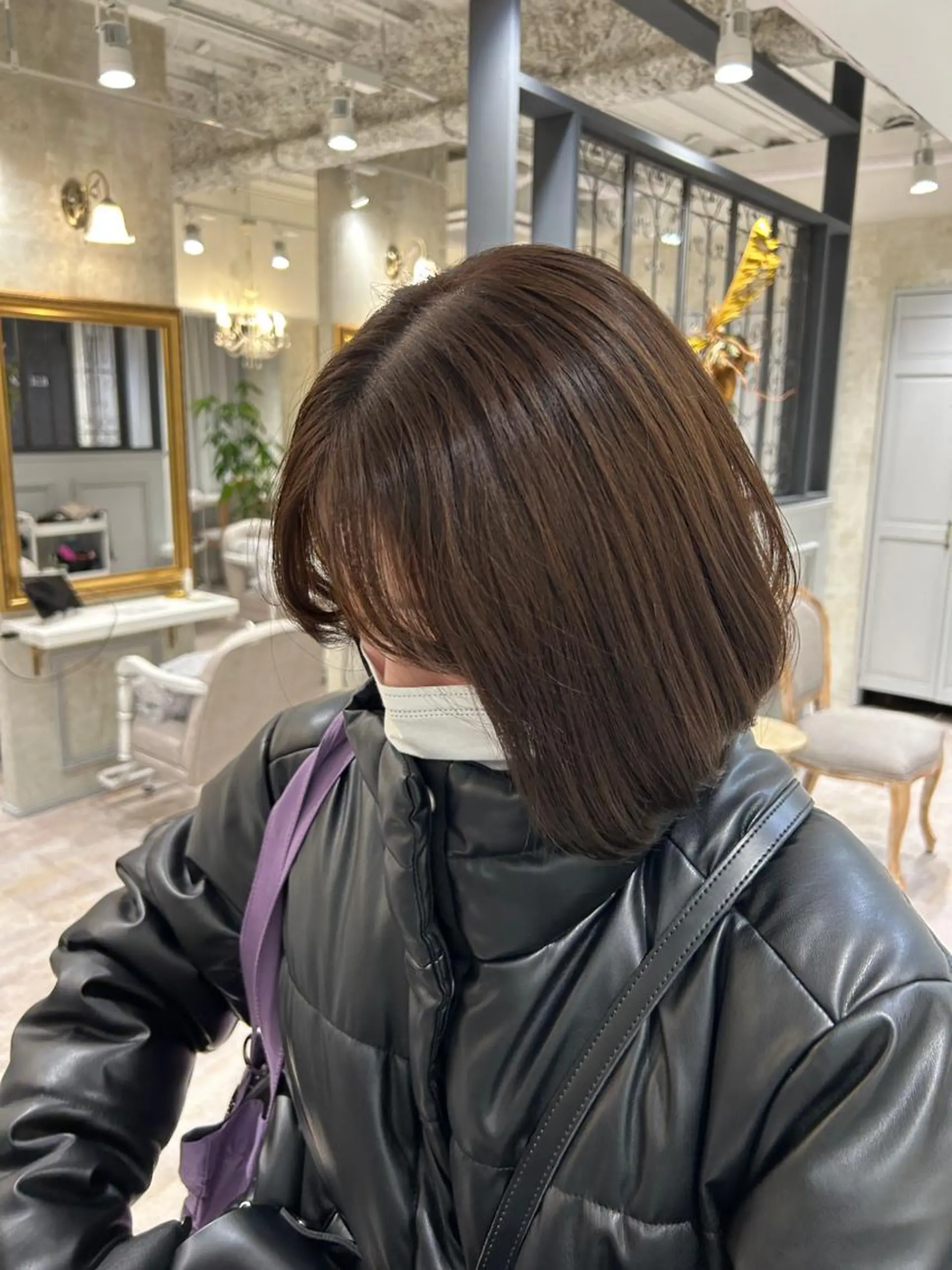 カラー グレージュ 小野 明日香のヘアスタイル