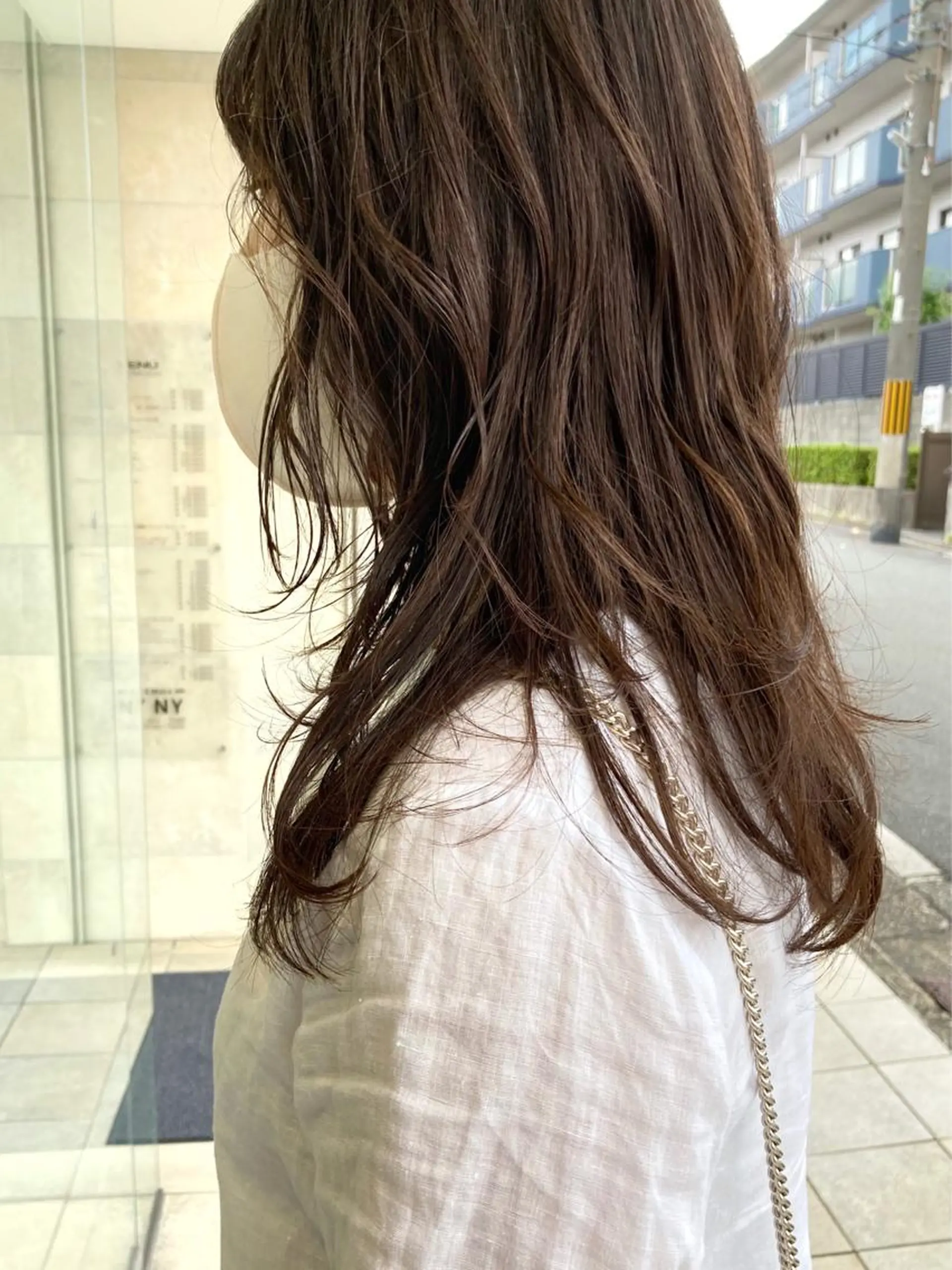 セミロング 顔周りカット レイヤーカット 田中 あかねのヘアスタイル