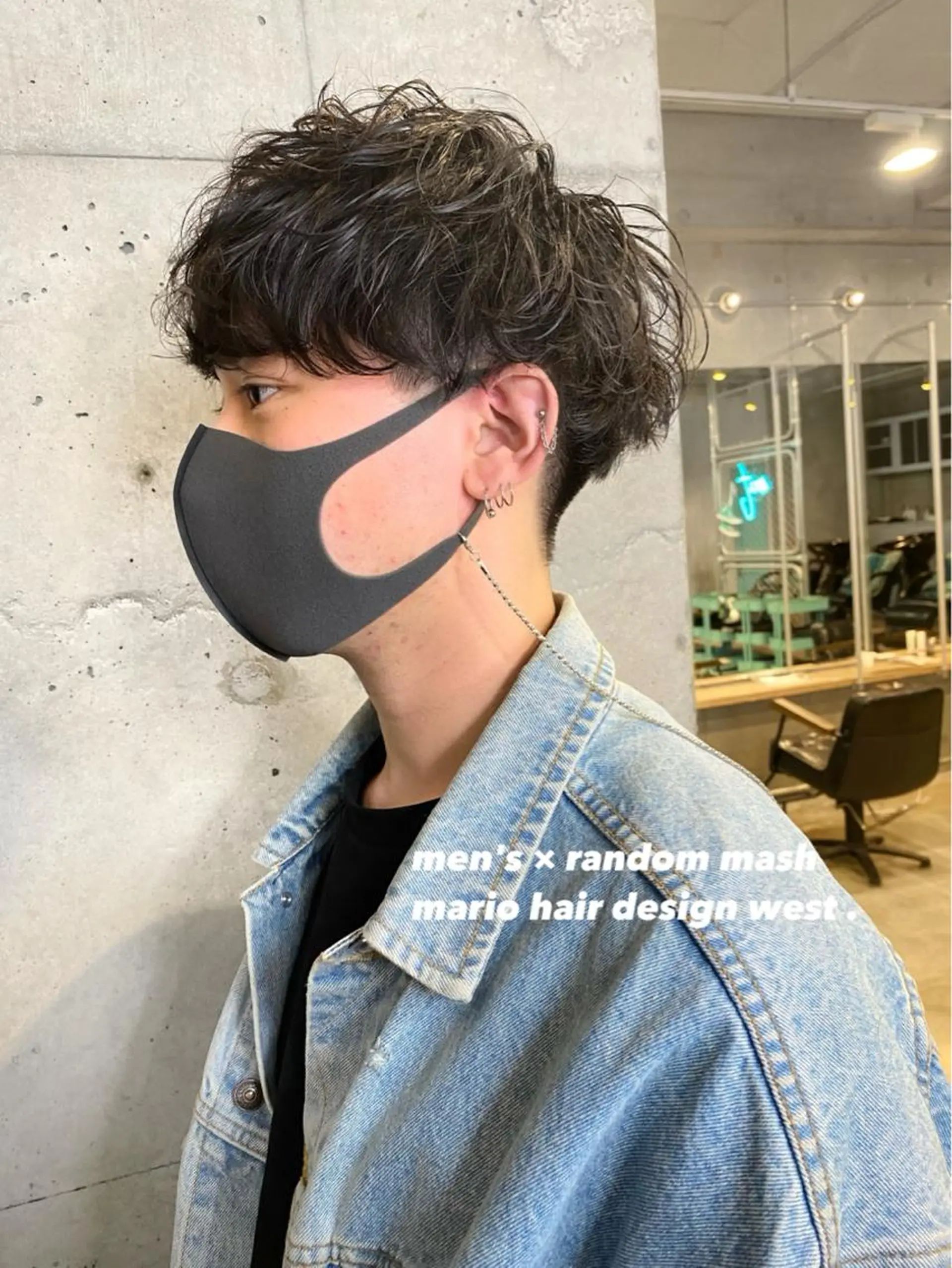 ショート パーマ メンズ マッシュ メンズパーマ 学生（メンズ向け） 学生 竹嶌 健吾のヘアスタイル