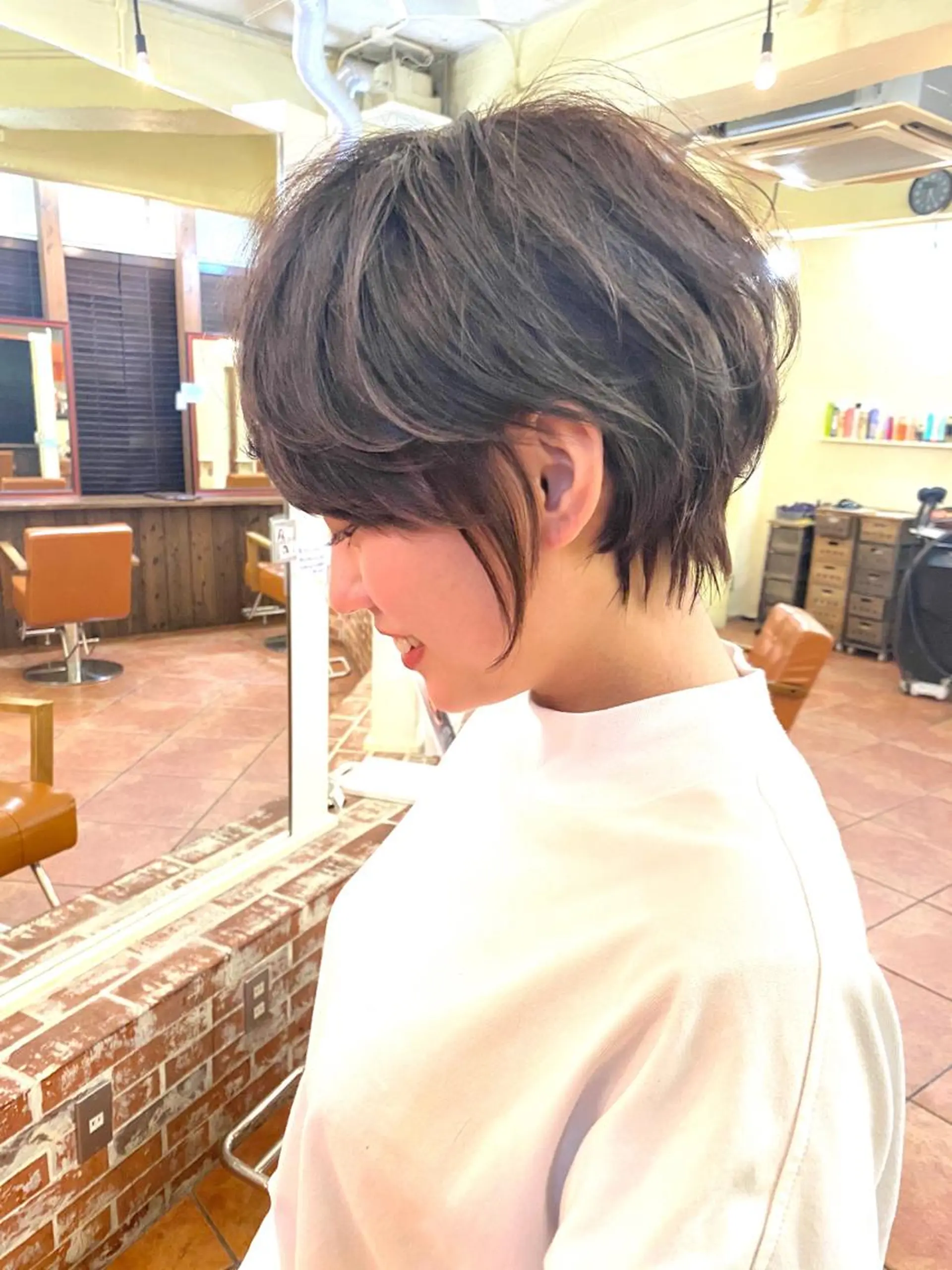 ショート パーマ 会田 渡夢のヘアスタイル