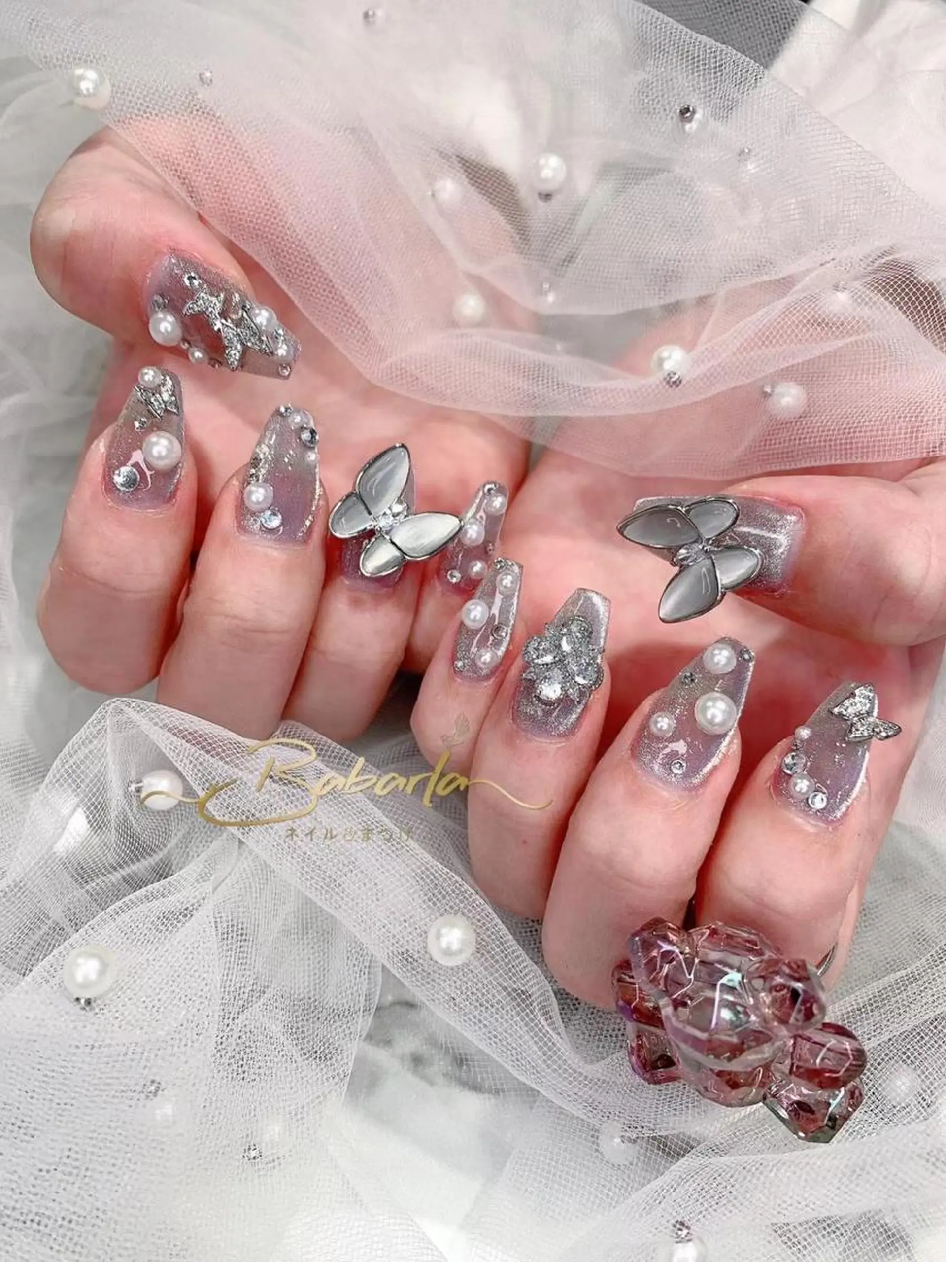 ネイル シルバー Babarla nailのネイルデザイン