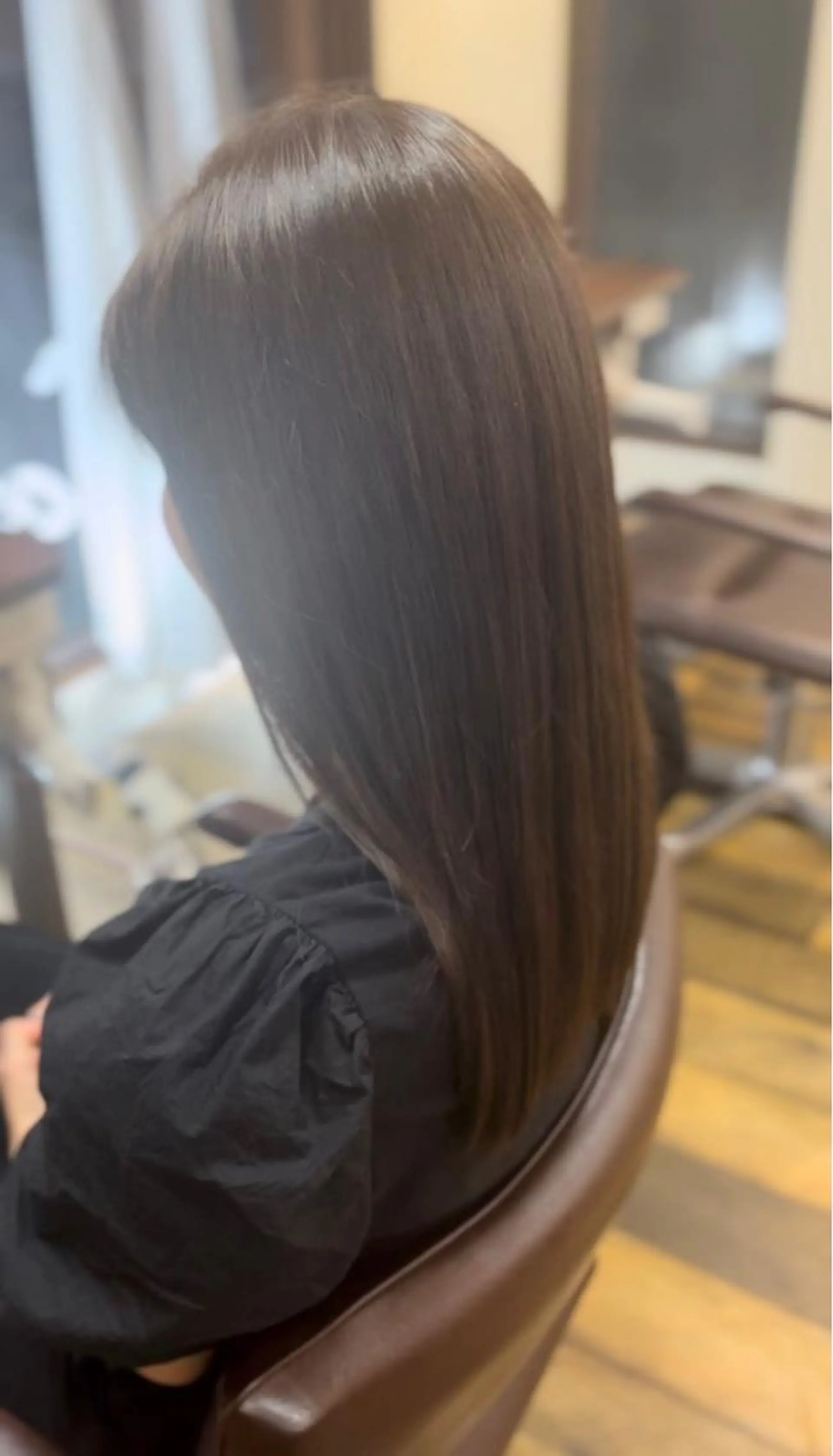 ロング カラー ブリーチ グレージュ ブリーチなしカラー canonart上田 里恵のヘアスタイル