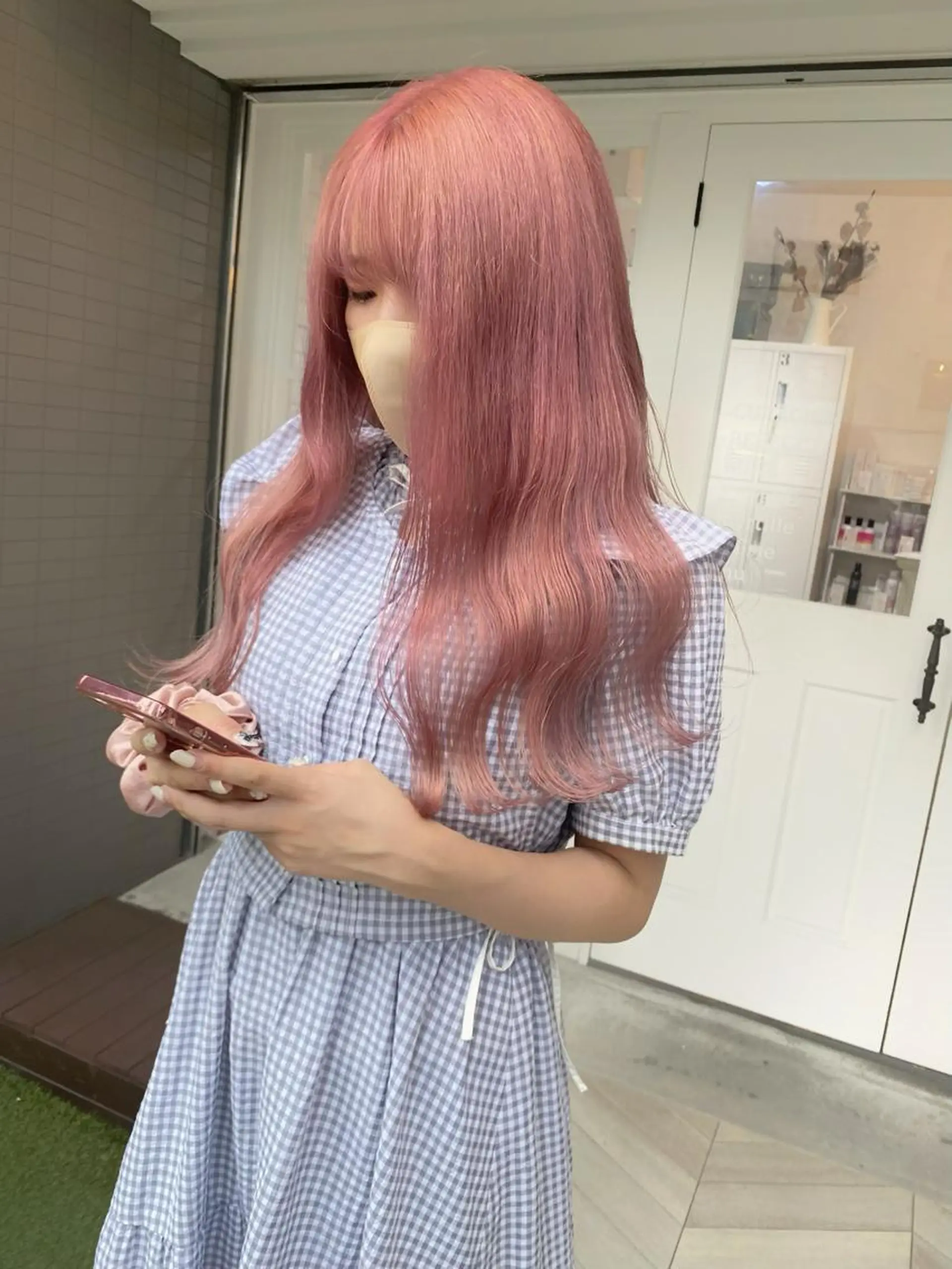 ロング カラー ヘアアレンジ 艶ハイトーンカラー/ 梅田美容室/runaのヘアスタイル