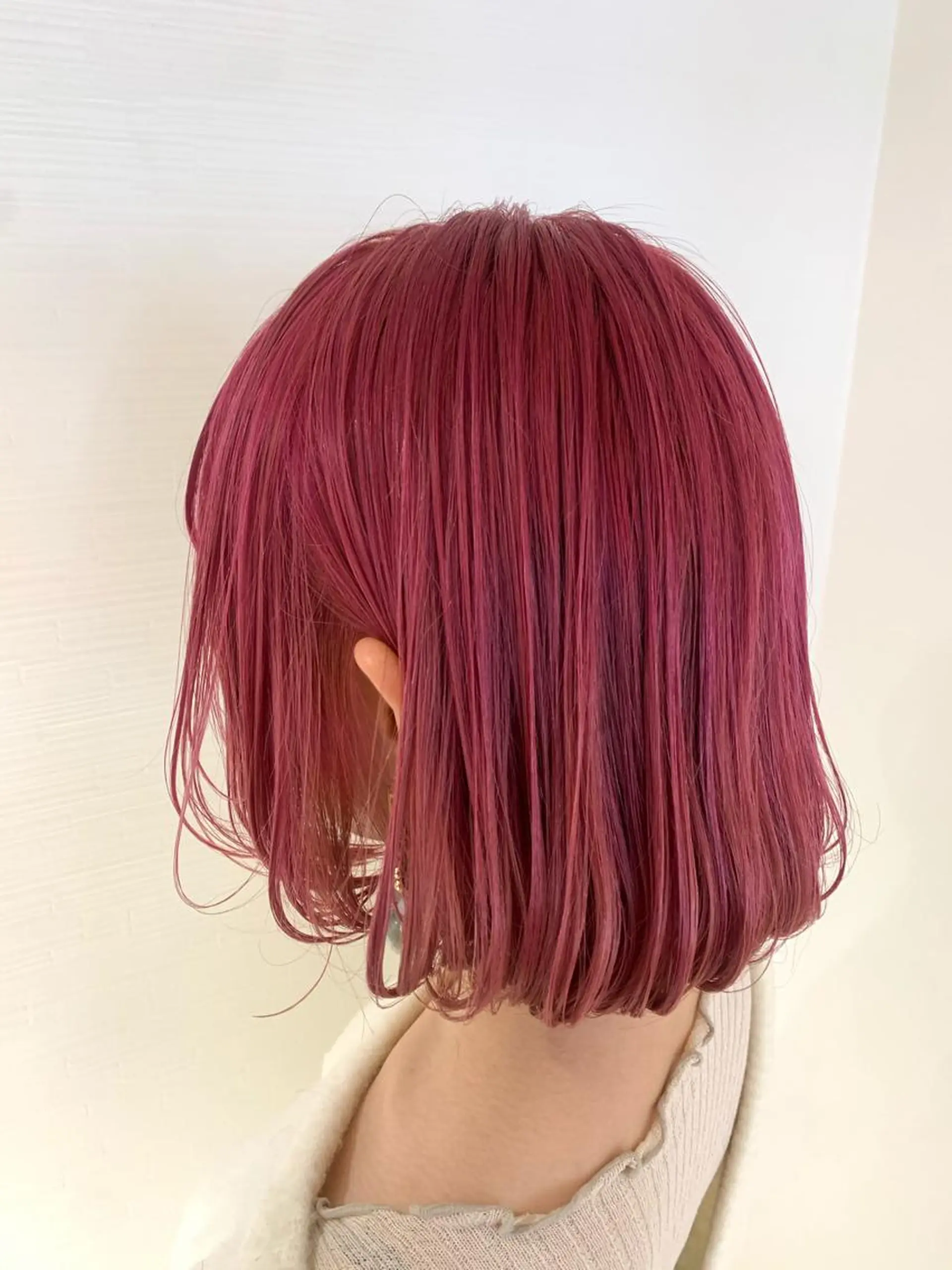 ショート カラー ヘアアレンジ ワンレンボブ ダブルカラー ピンクカラー ボブ ヘアカラー トリートメント ✨髪のソムリエ✨ 岩川和生のヘアスタイル