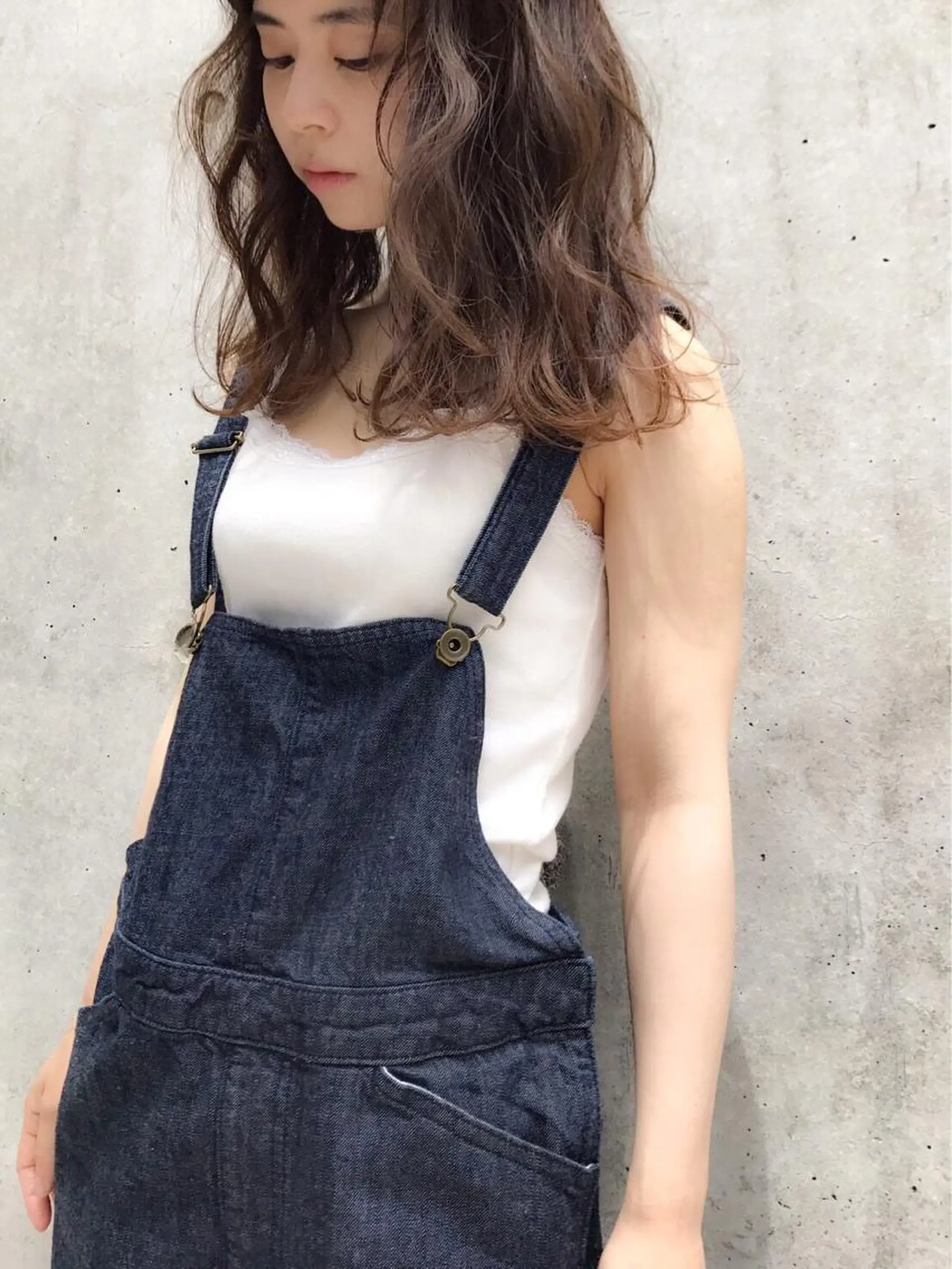 セミロング カラー パーマ ヘアアレンジ 薬剤付きシェアサロン 店長タチバナのヘアスタイル