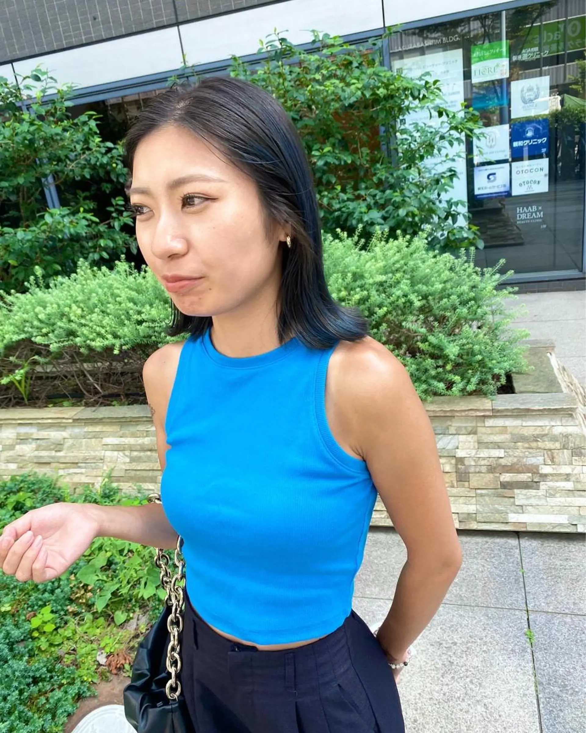 ミディアム カラー パーマ ヘアアレンジ 髪と音処　マトぺ所属・デザインカラー/ボブ ブリーチカラー/ユリのヘアスタイル