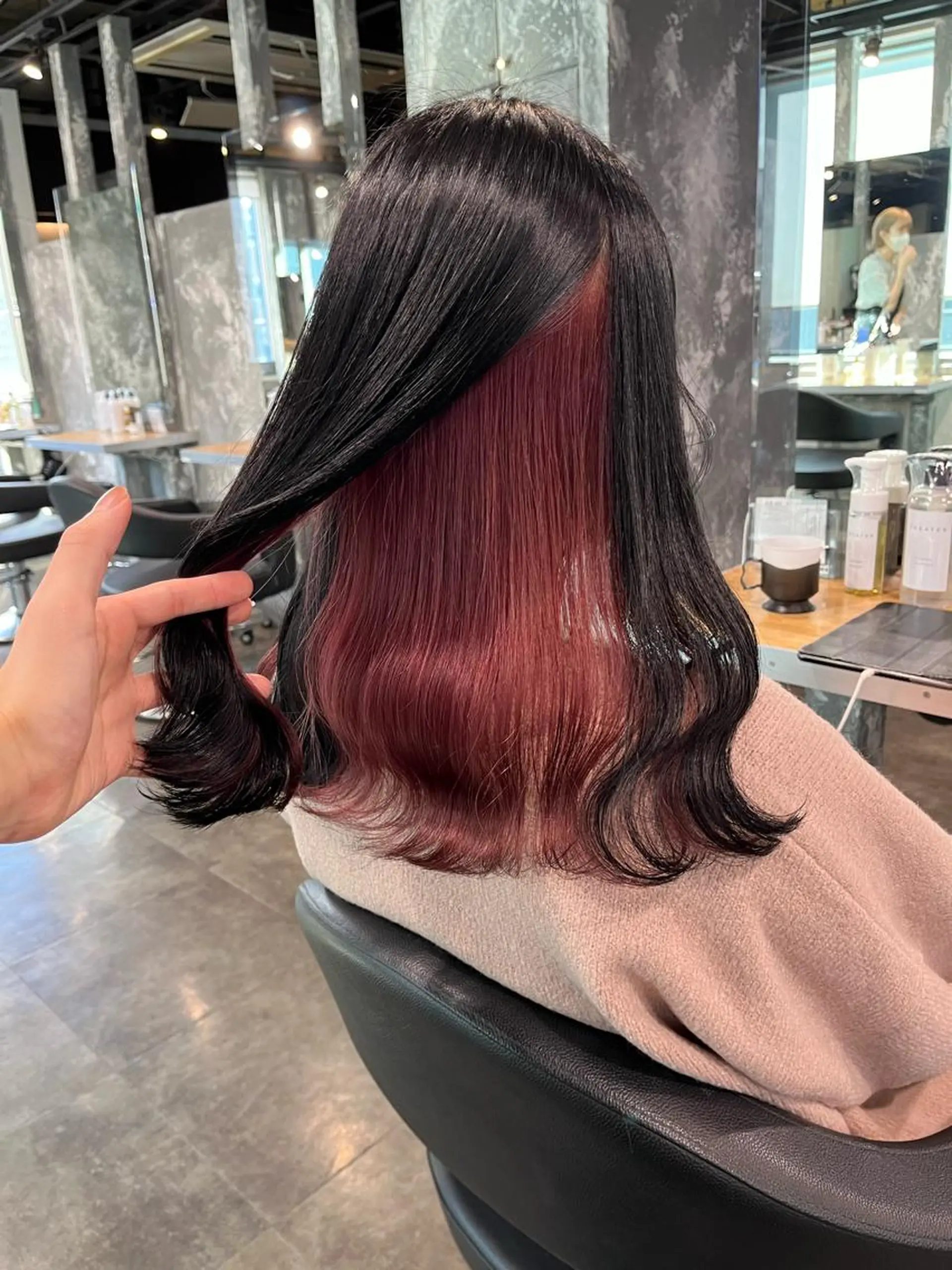 セミロング ヘアカラー トリートメント ヘッドスパ ヘアセット I S所属・🌿透明感カラー‪ 縮毛矯正✨かずきのヘアスタイル