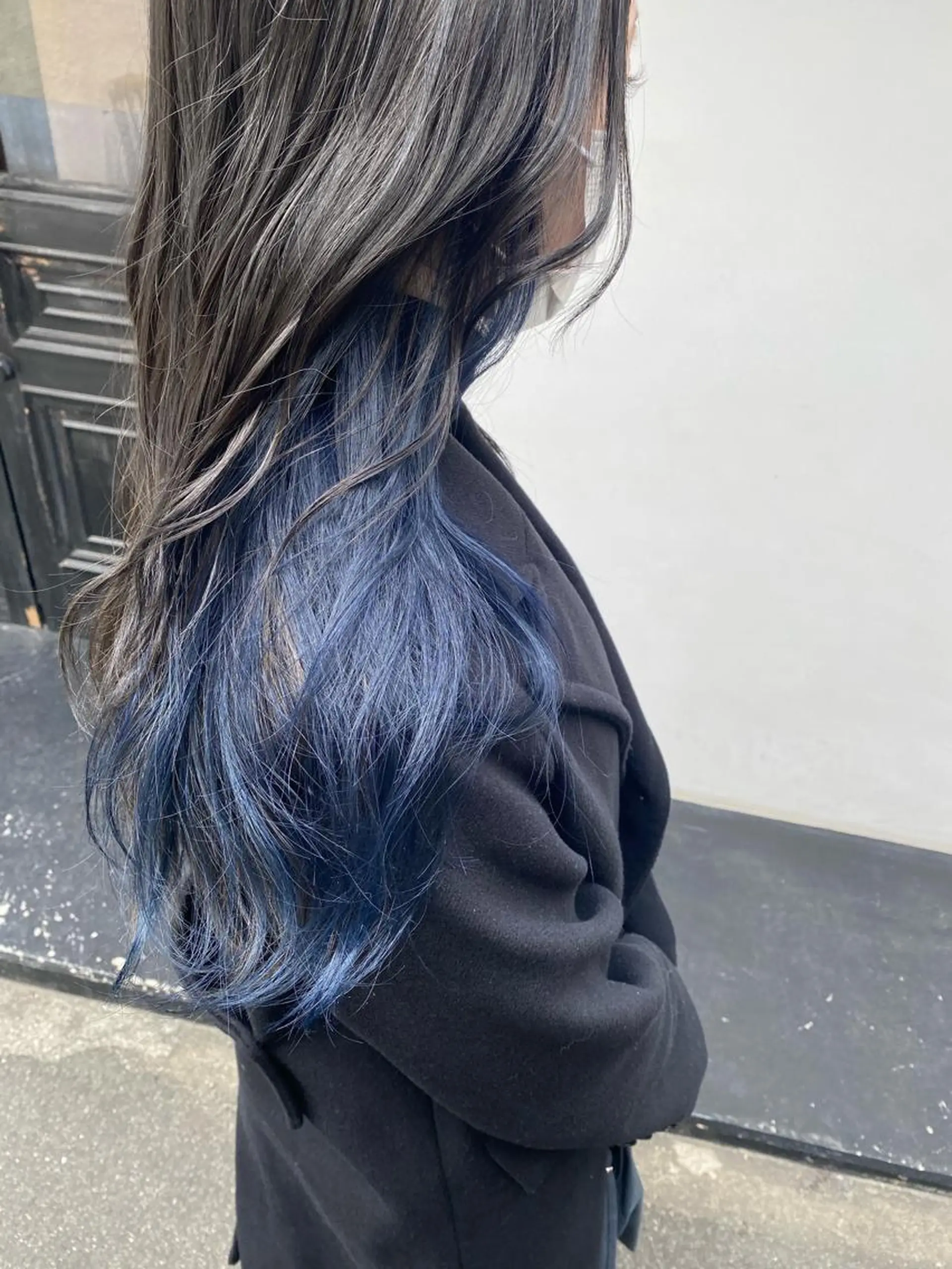 ロング カラー ネイビーカラー ヘアカラー トリートメント ヘッドスパ tonari 梅田、中崎町のヘアスタイル