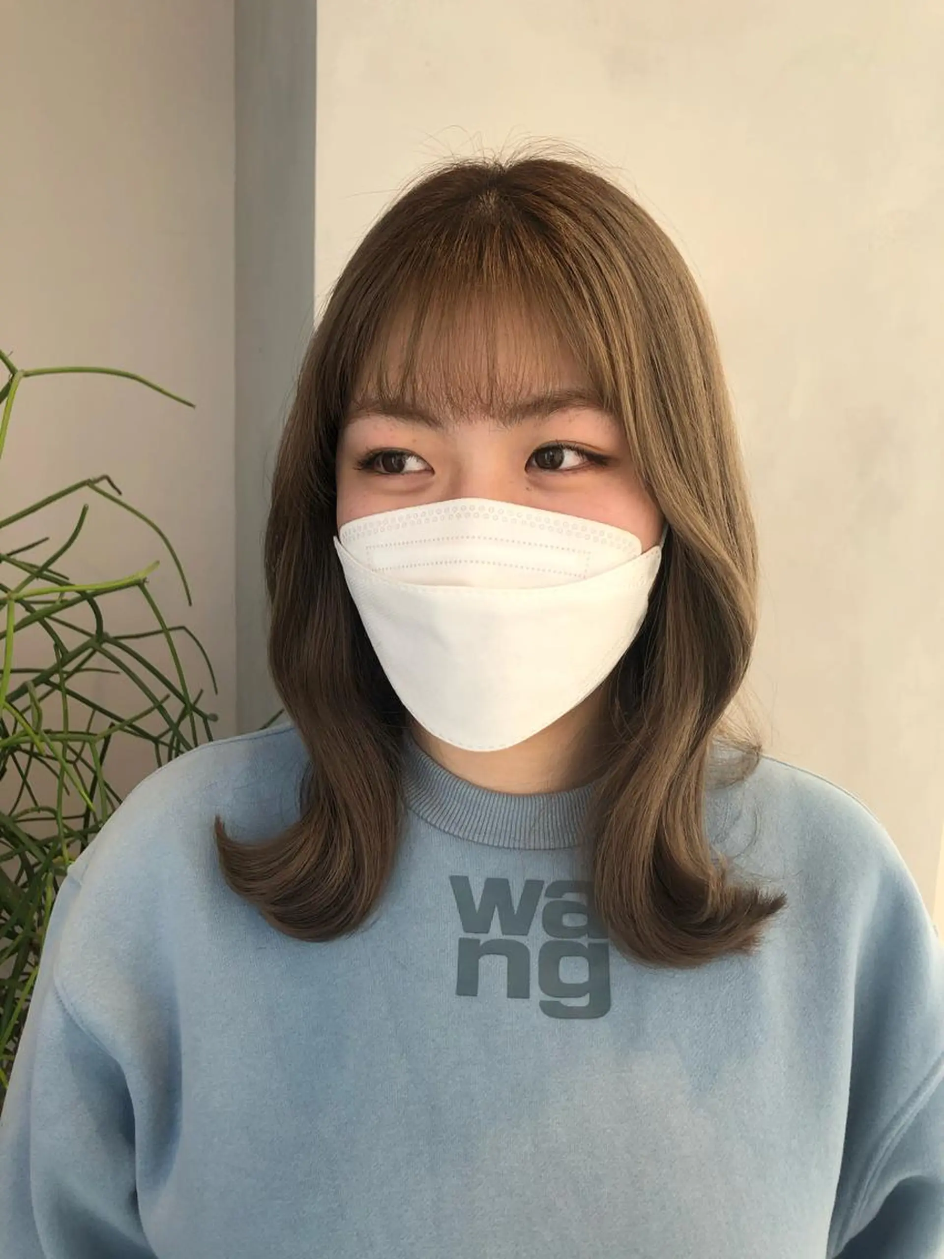 ミディアム くびれヘア 韓国風ヘア カット ❤︎︎韓国ヘア❤︎︎ 𝑺𝒉𝒊𝒉𝒐のヘアスタイル