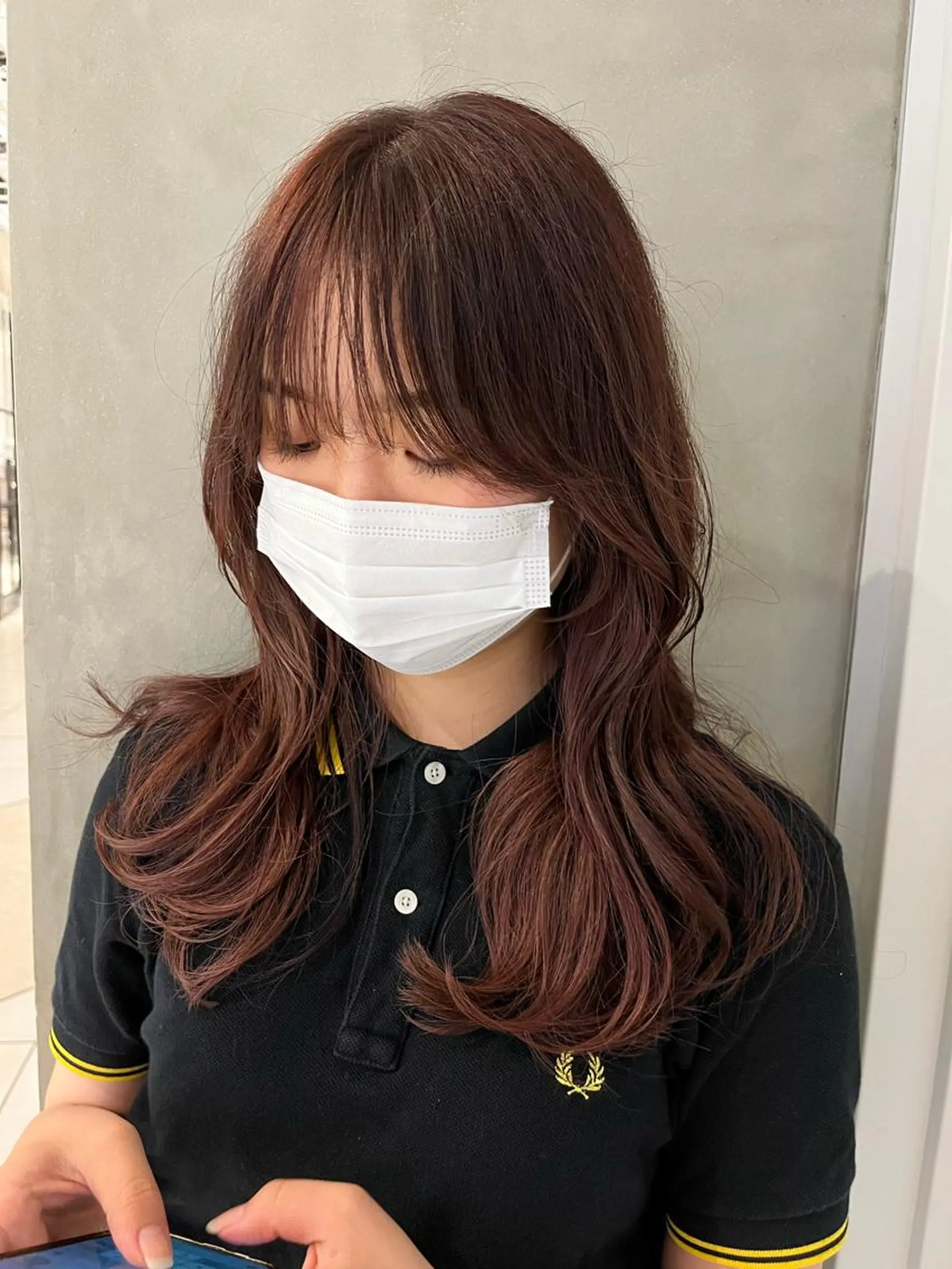 セミロング カラー ブリーチ ブリーチなしカラー くびれヘア 韓国風ヘア ボブ/透明感カラー 🇰🇷Ryotaのヘアスタイル