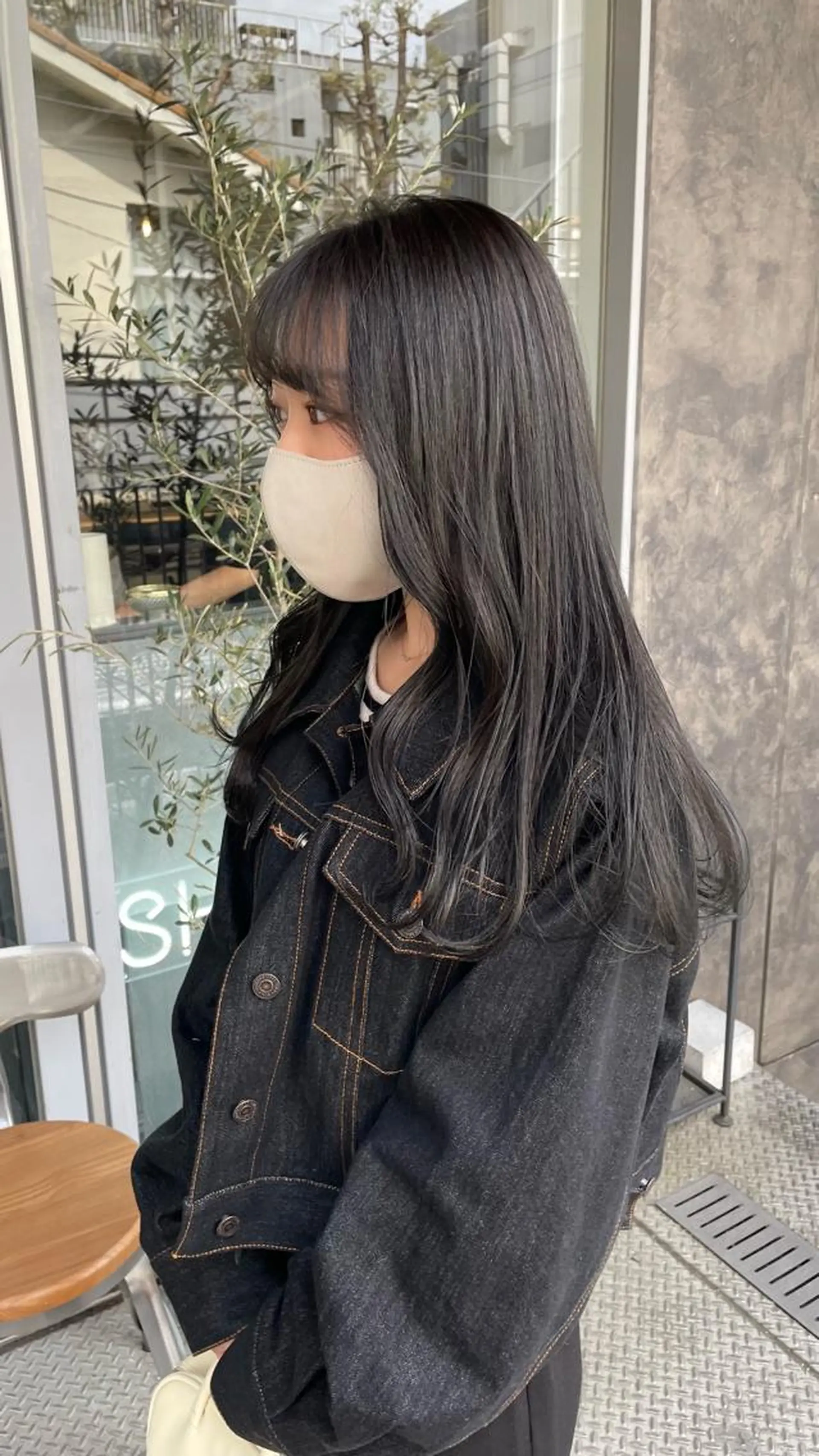 ロング カラー ヘアアレンジ メンズ グレージュ オリーブカラー 💐ナチュラルヘア Kroda💐のヘアスタイル