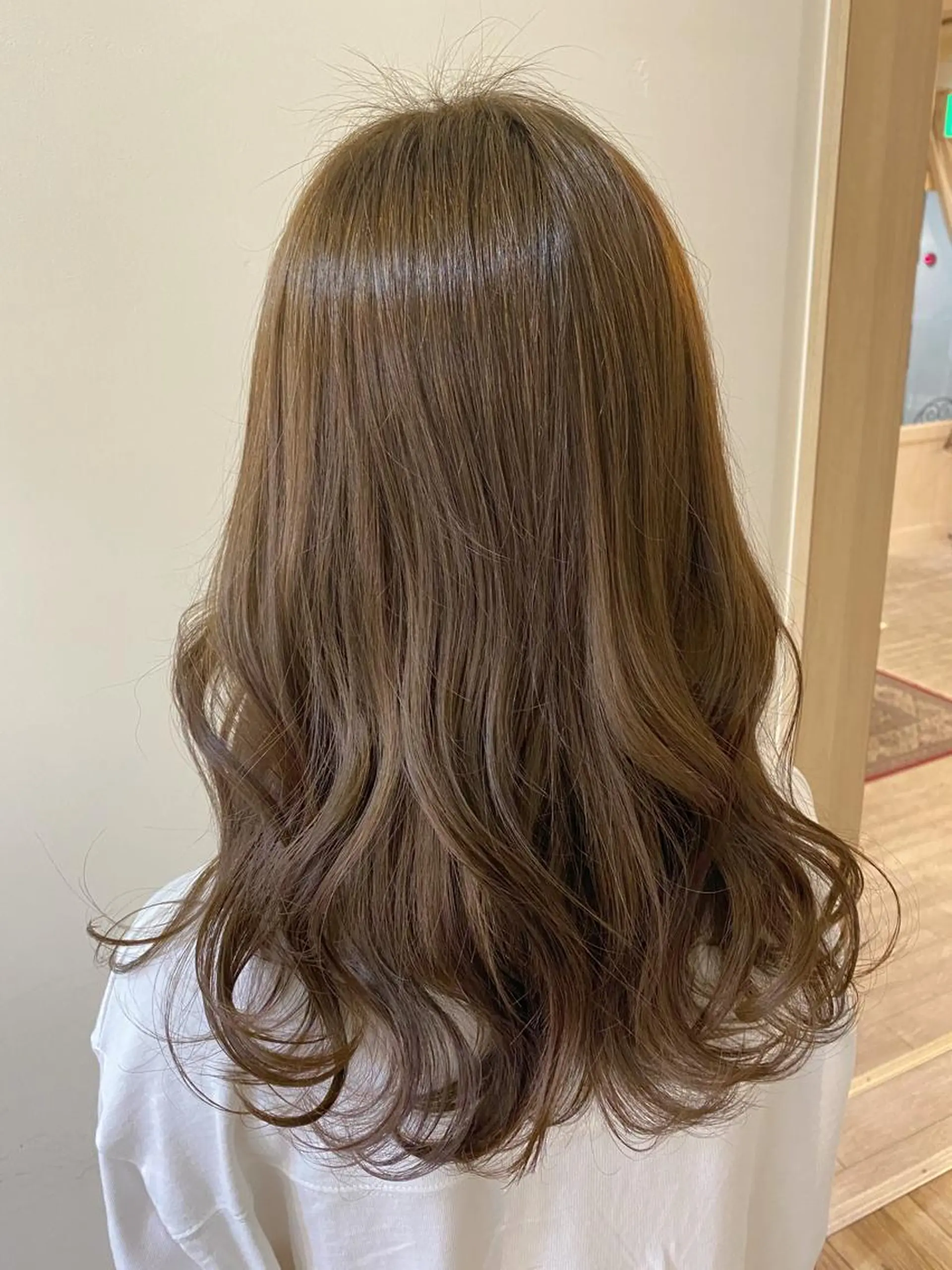 セミロング アッシュ 北山 なるみのヘアスタイル