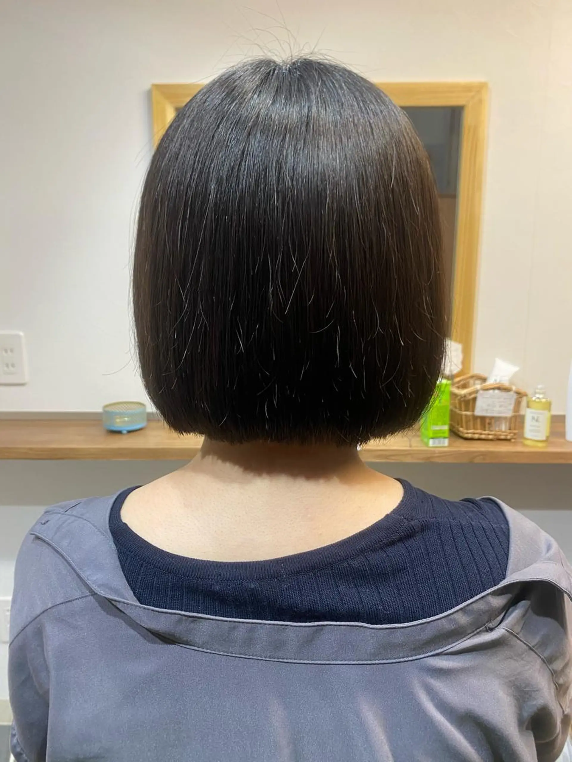 ショート ボブ 縮毛矯正 【髪質改善・矯正 ・ハイライト】ハナカのヘアスタイル