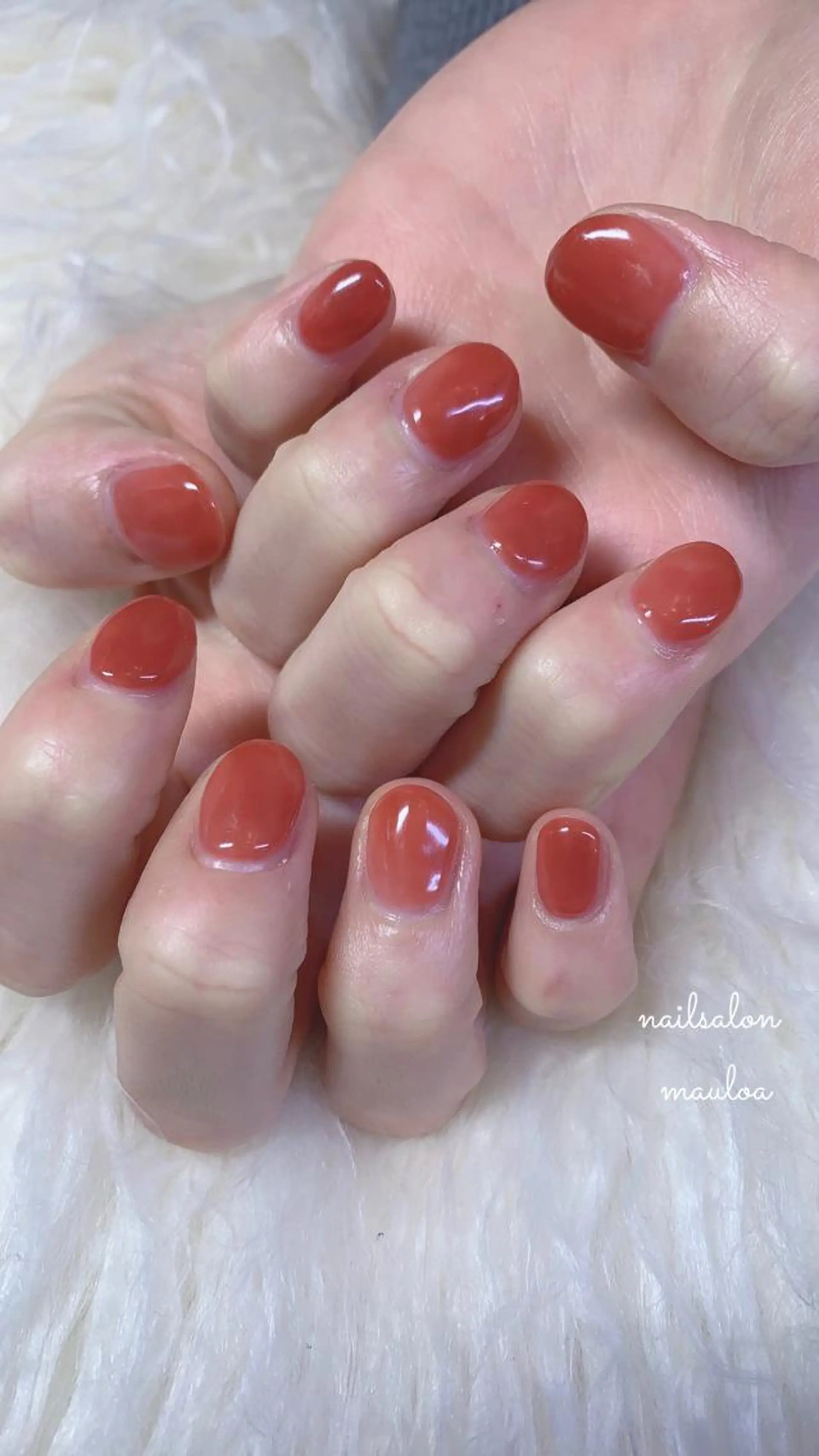 ネイル ブラウン オレンジ 赤色 pipi..所属・pipi ..のネイルデザイン