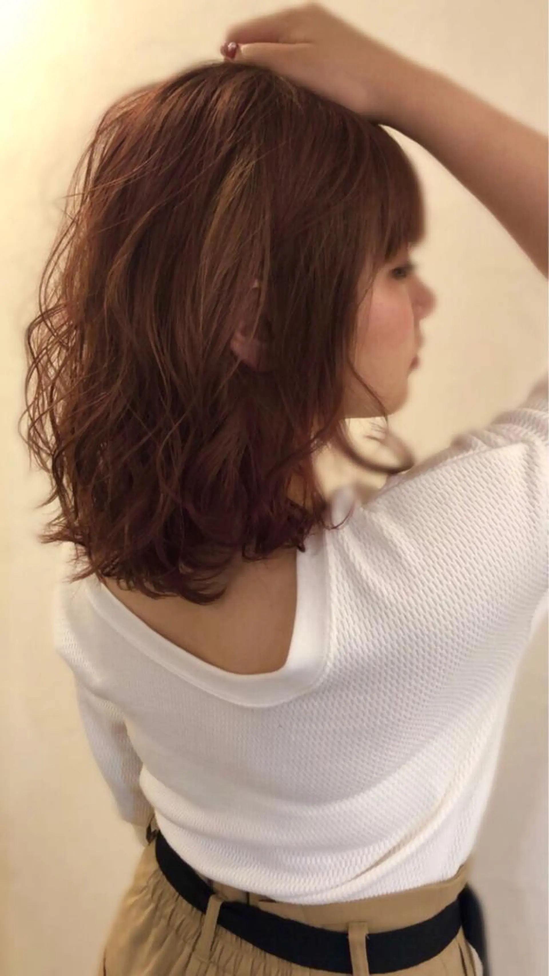 ミディアム カラー カット パーマ トリートメント m ā l o. マァロのヘアスタイル