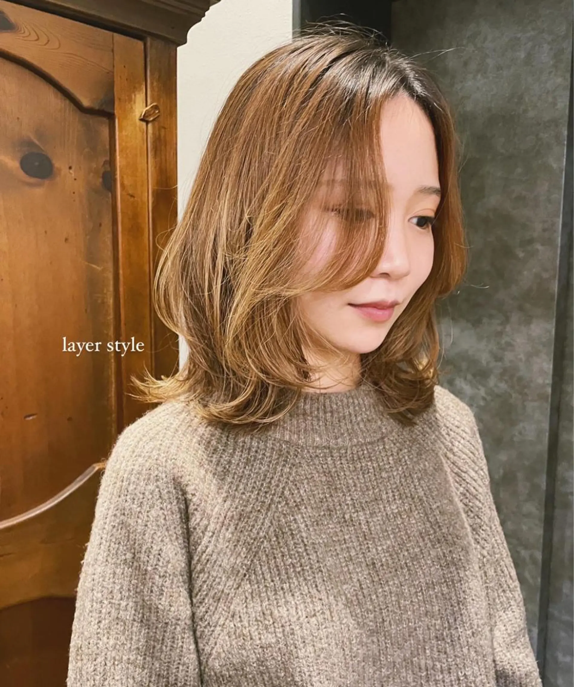 ミディアム レイヤーカット tete nico所属・似合わせ/ヘアカラー nanami🌸のヘアスタイル