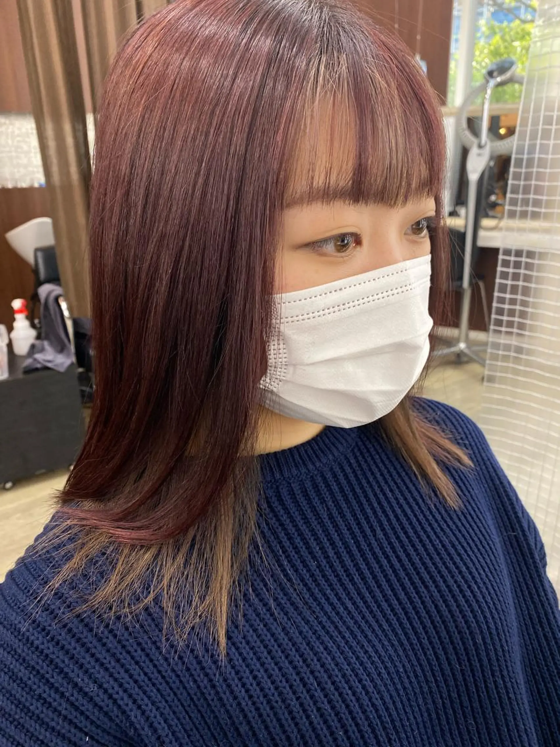 セミロング カット ヘアカラー トリートメント 市川 博紀 副店長のヘアスタイル