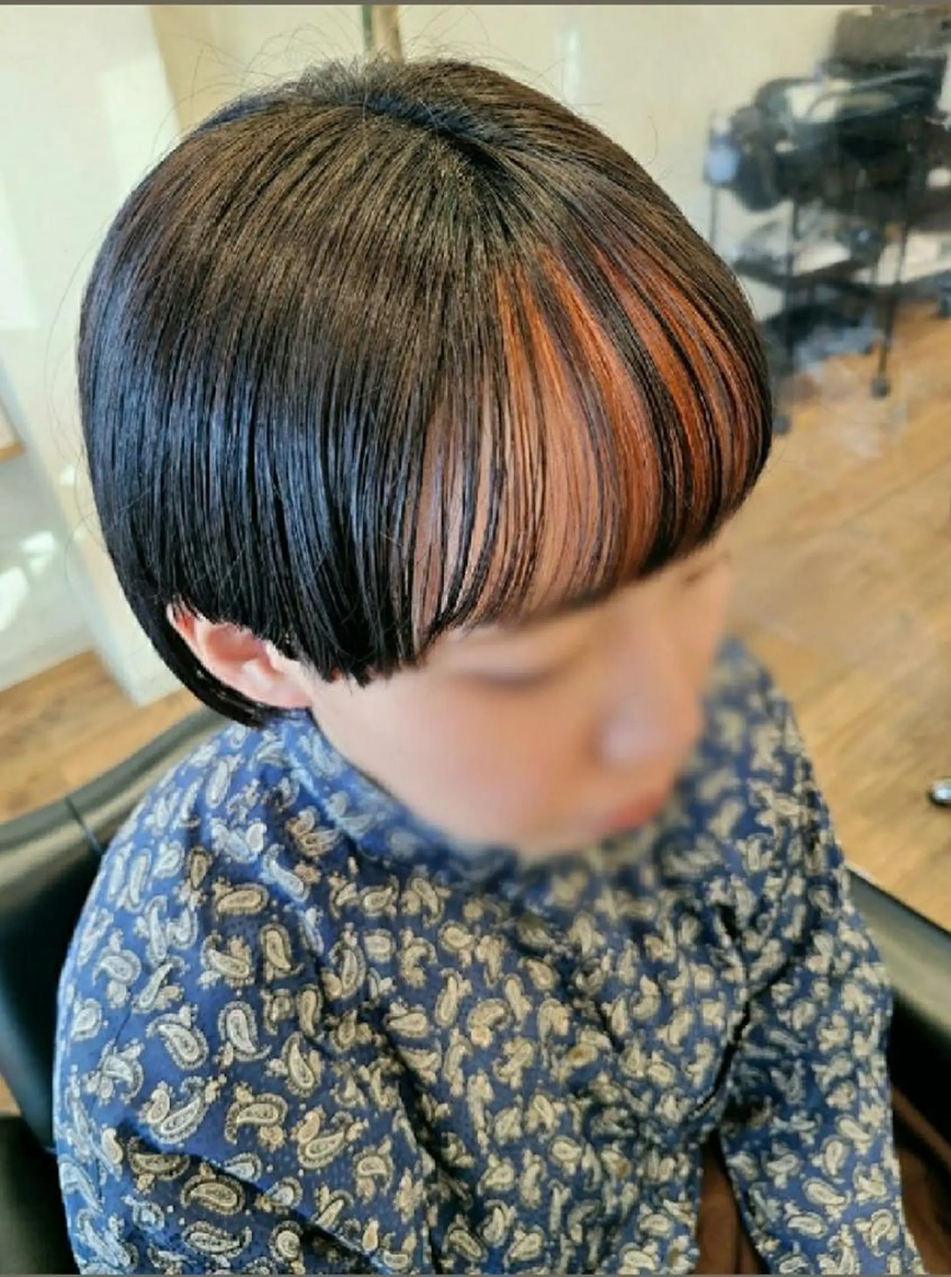 カラー ショート インナーカラー オレンジ ヘアカラー 関口 友菜のヘアスタイル