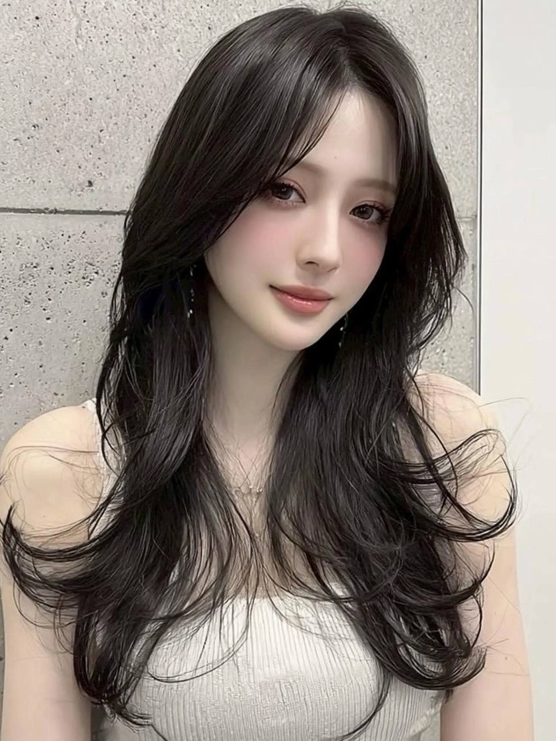 ミディアム カラー ブリーチ ケアブリーチ ダブルカラー 顔周りカット 韓国風ヘア eve🐰束間まつ毛 /透明感カラーのヘアスタイル