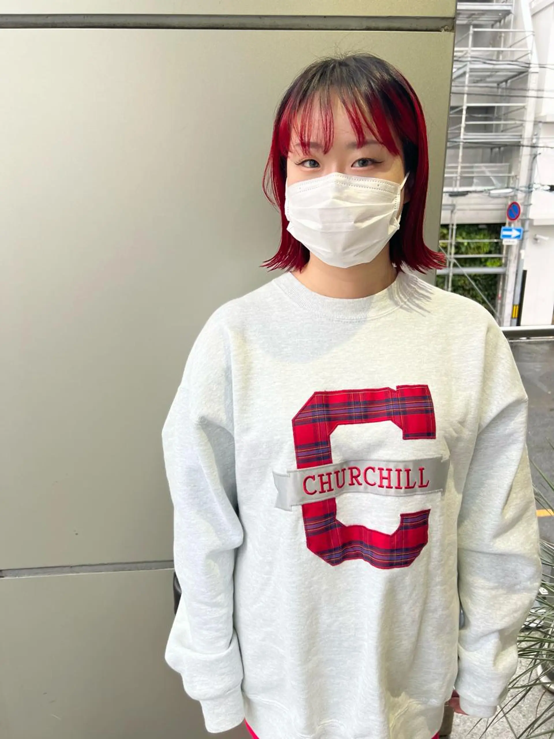 ショート カラー ブリーチ ボルドーカラー ヘアカラー 千葉 郁也のヘアスタイル