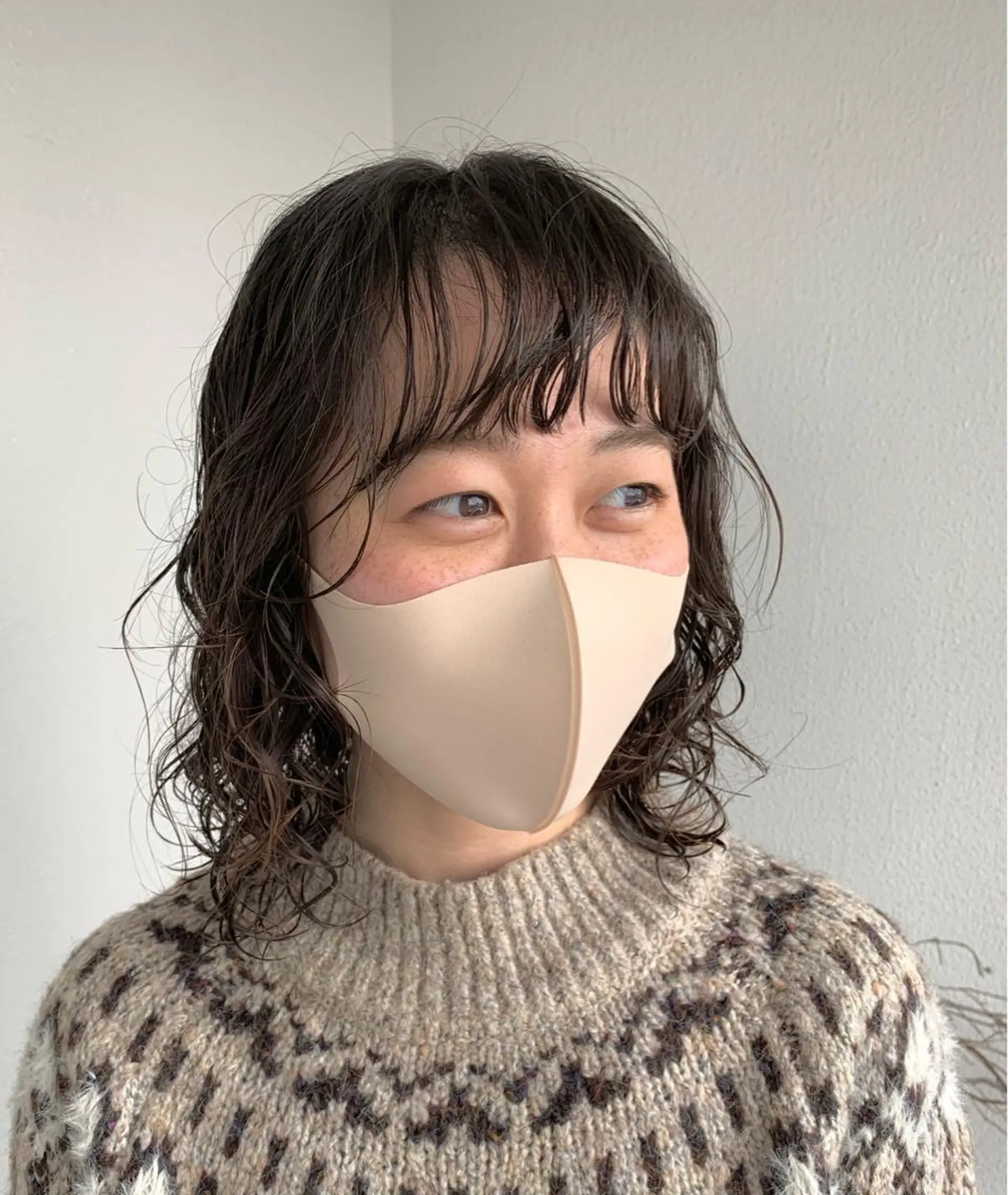 セミロング パーマ 三野 沙也のヘアスタイル