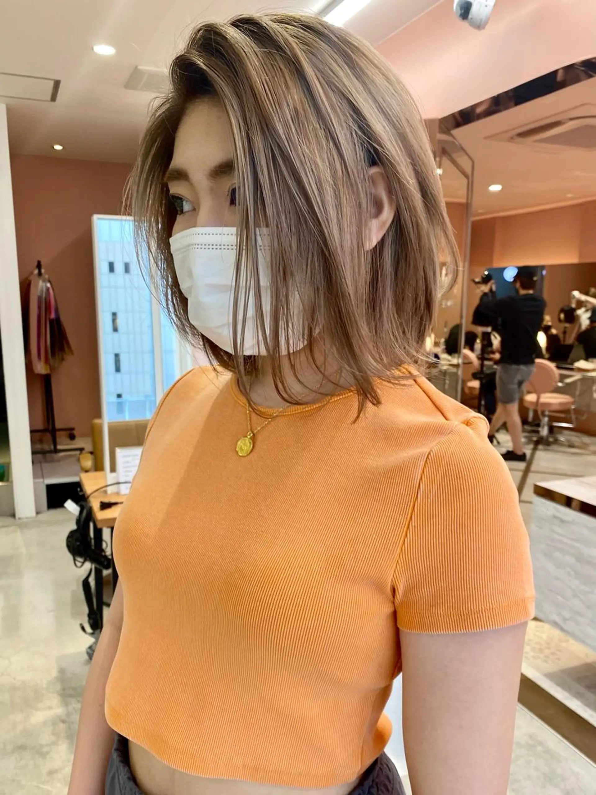 ミディアム カラー バレイヤージュ ブリーチ ケアブリーチ ダブルカラー ハイライトカラー welring hair salon所属・welring hair salonのヘアスタイル