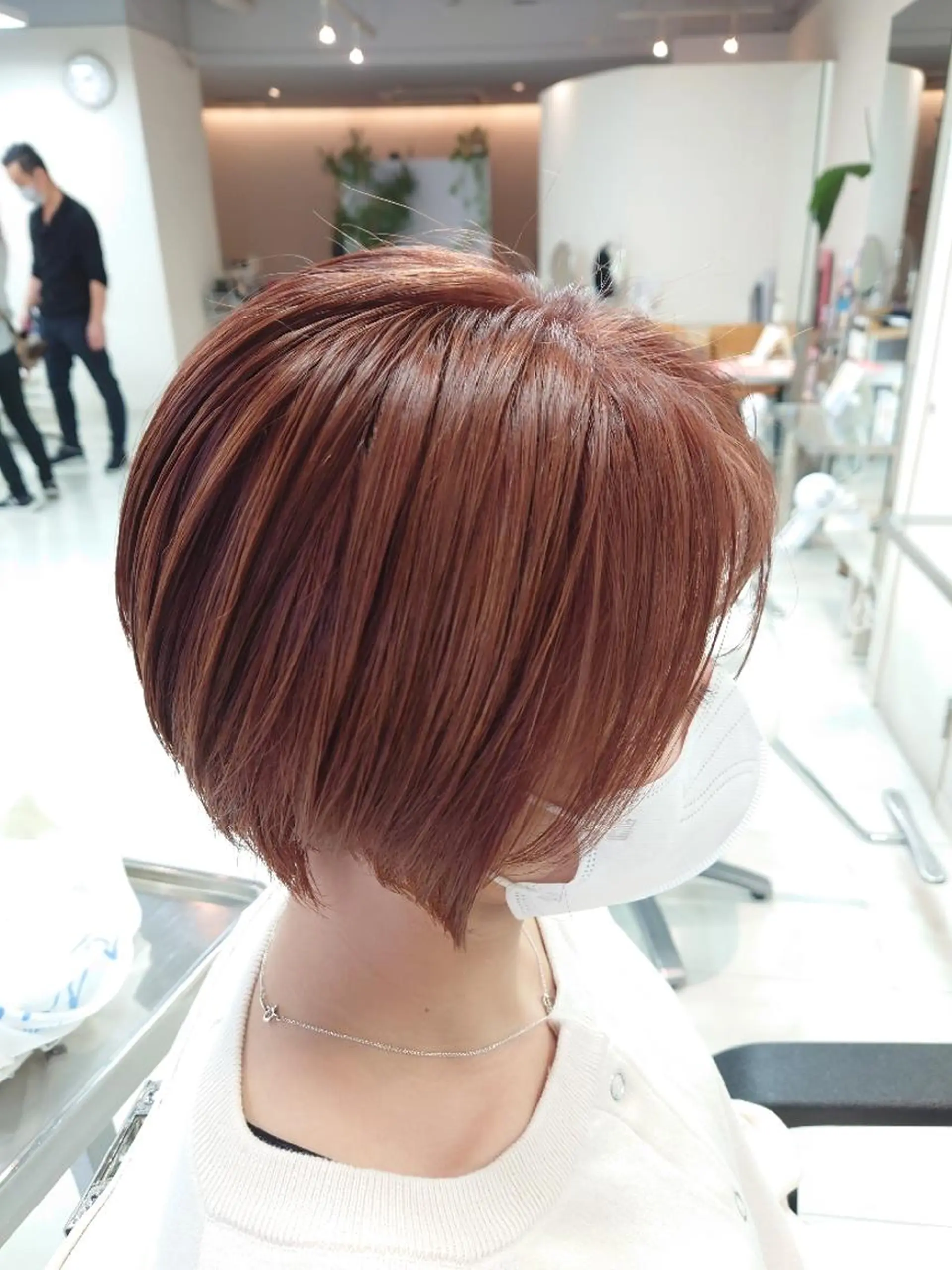 ショート カラー ピンクカラー nagane sayakaのヘアスタイル
