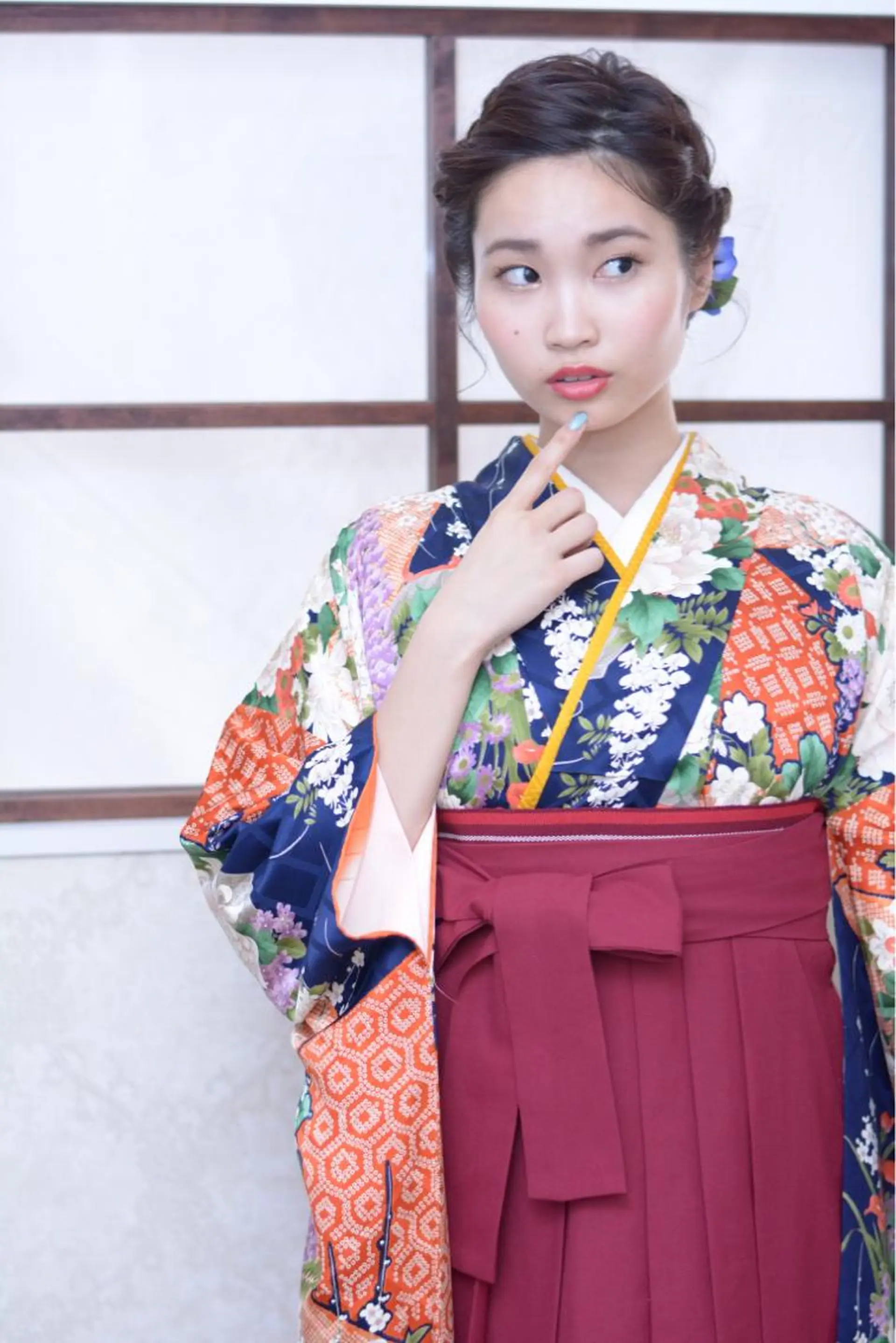 セミロング ヘアアレンジ 卒業式のヘアスタイル Neolive Cava 相模大野店所属・sola: neoliveのヘアスタイル