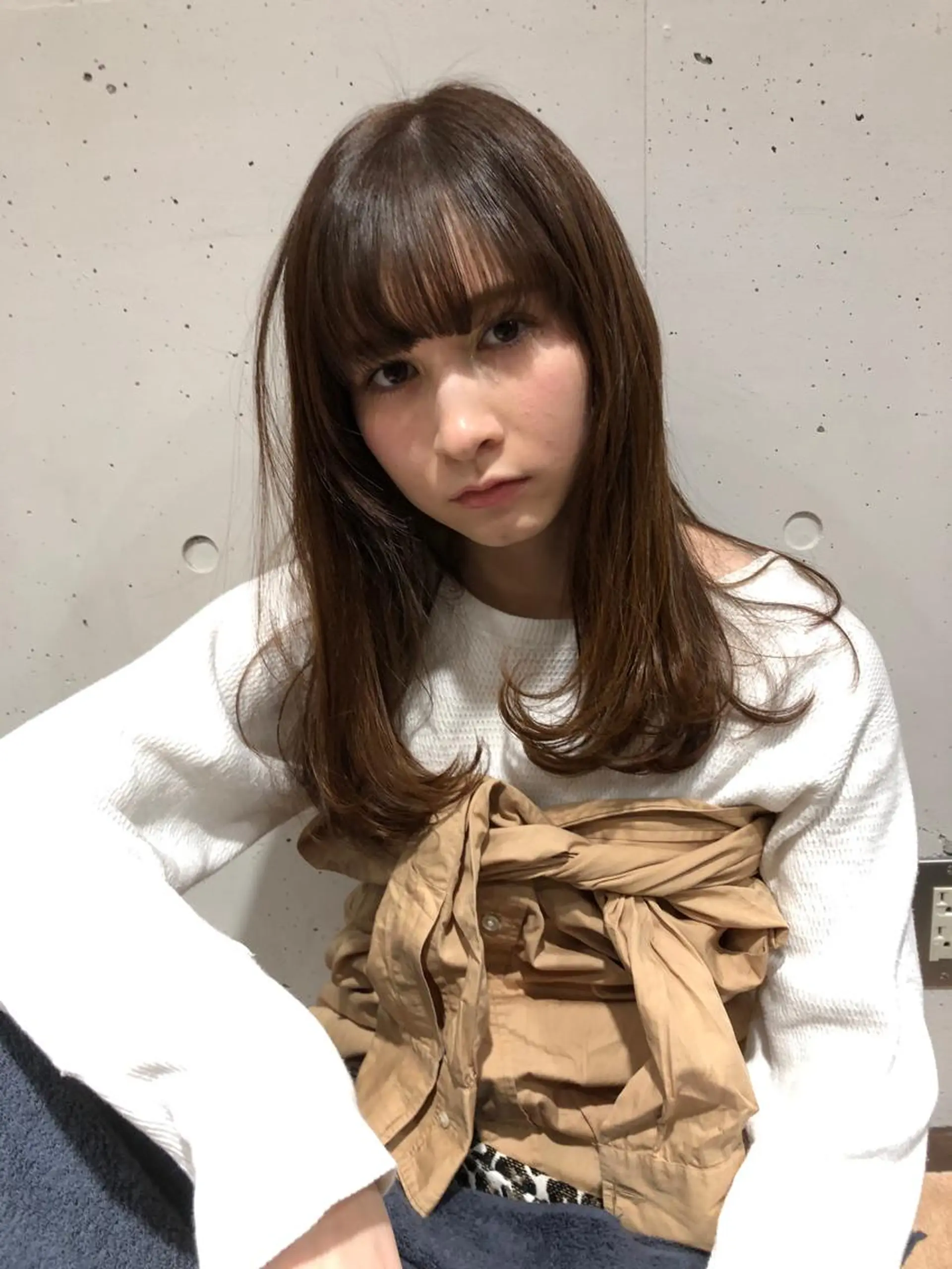 ミディアム カット ヘアカラー ブランロール中目黒店所属・stylist 杉浦駿生のヘアスタイル