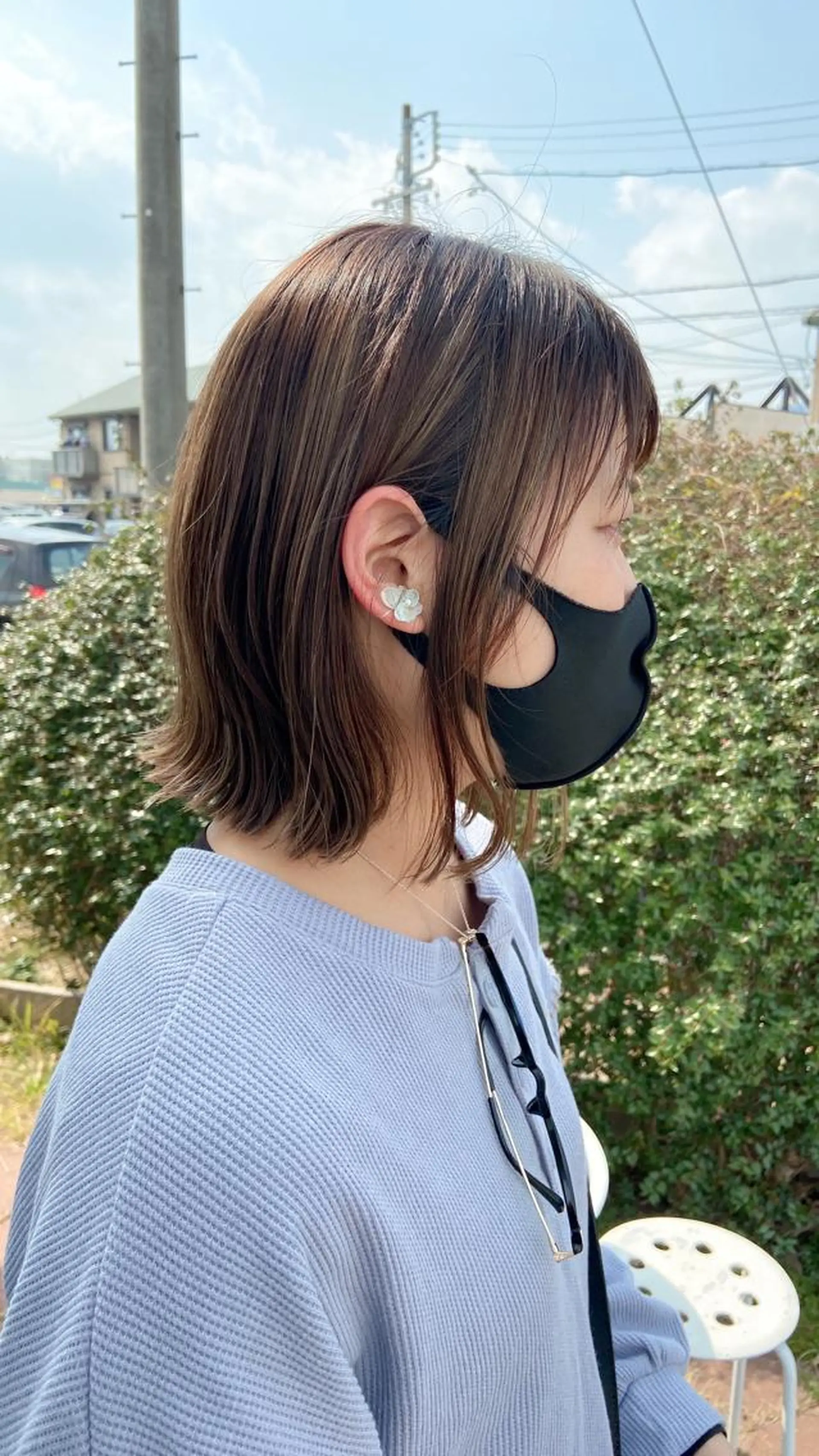 ショート ボブ 外ハネヘア カット NIENTE2nd所属・大良 彩水のヘアスタイル