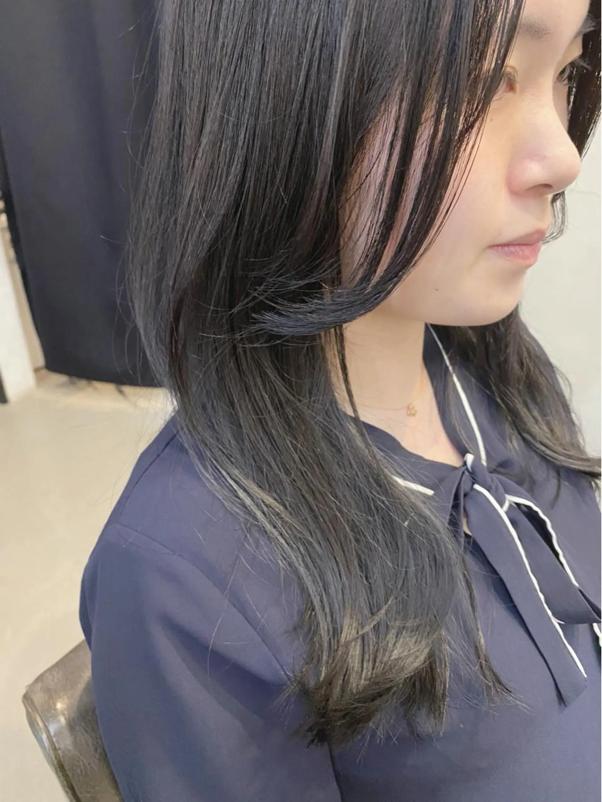 セミロング カラー 髪質改善 韓国風ヘア conne& ririのヘアスタイル