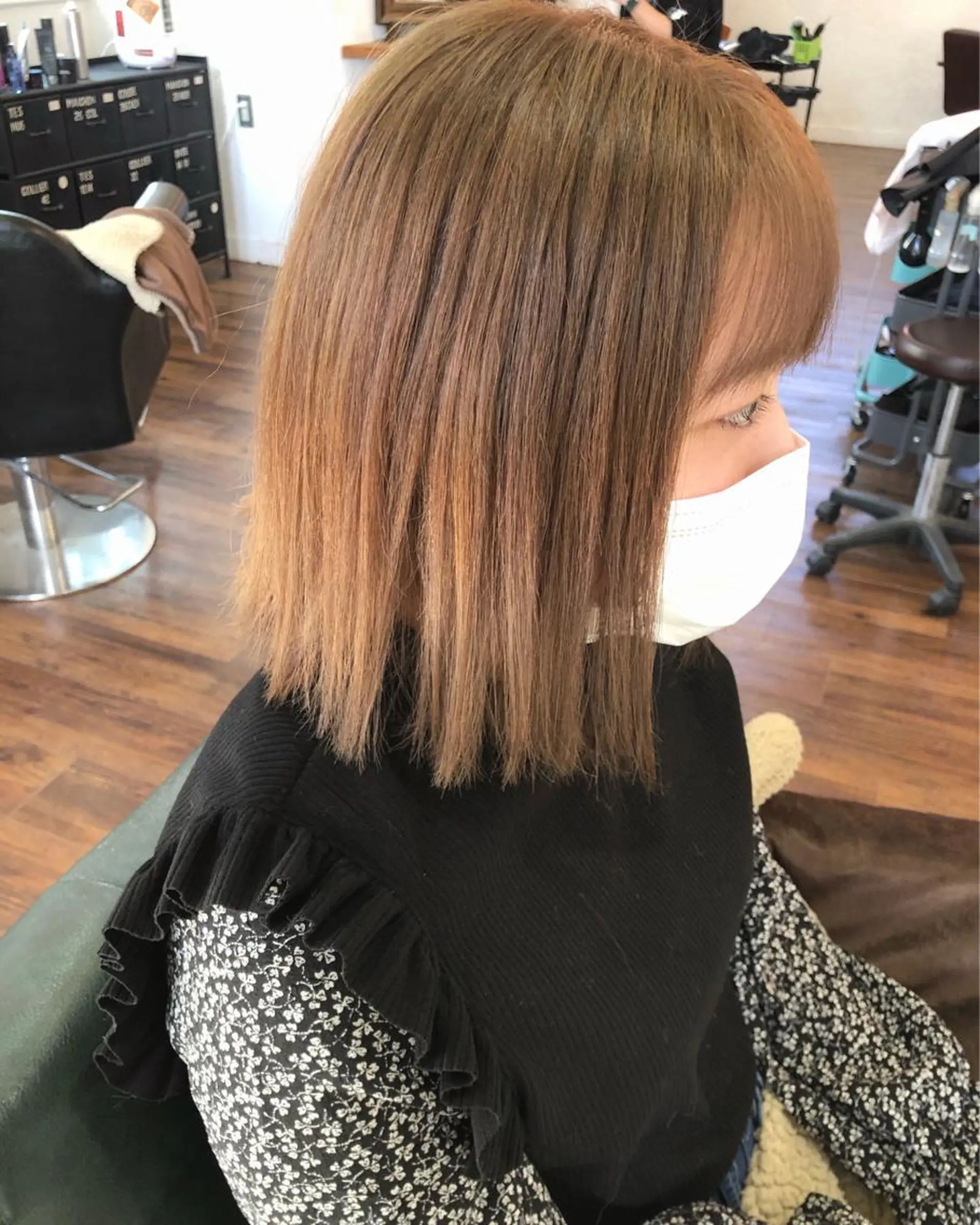 ショート ヘアカラー トリートメント 江原 彩華のヘアスタイル