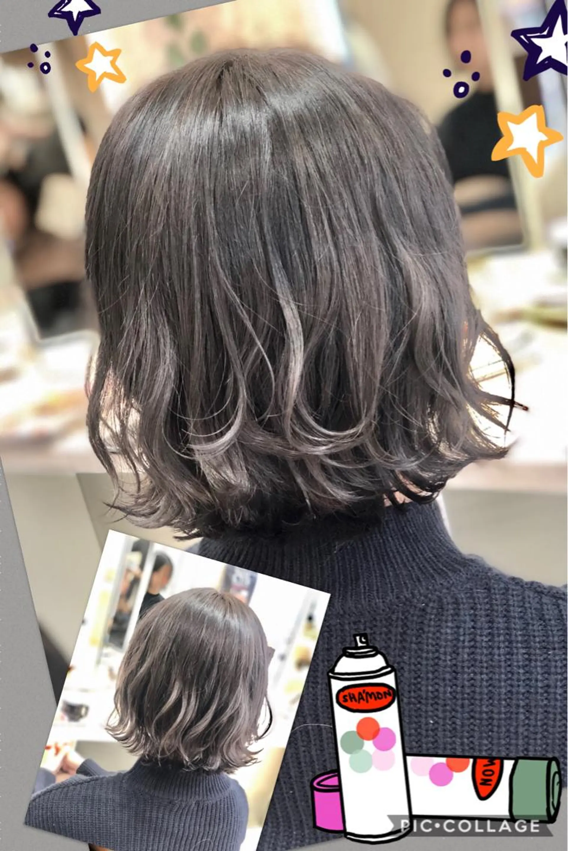 ショート カラー ブリーチ ケアブリーチ 透明感カラー グレージュ イルミナカラー カット ヘアカラー ヘアセット 永島 桜のヘアスタイル