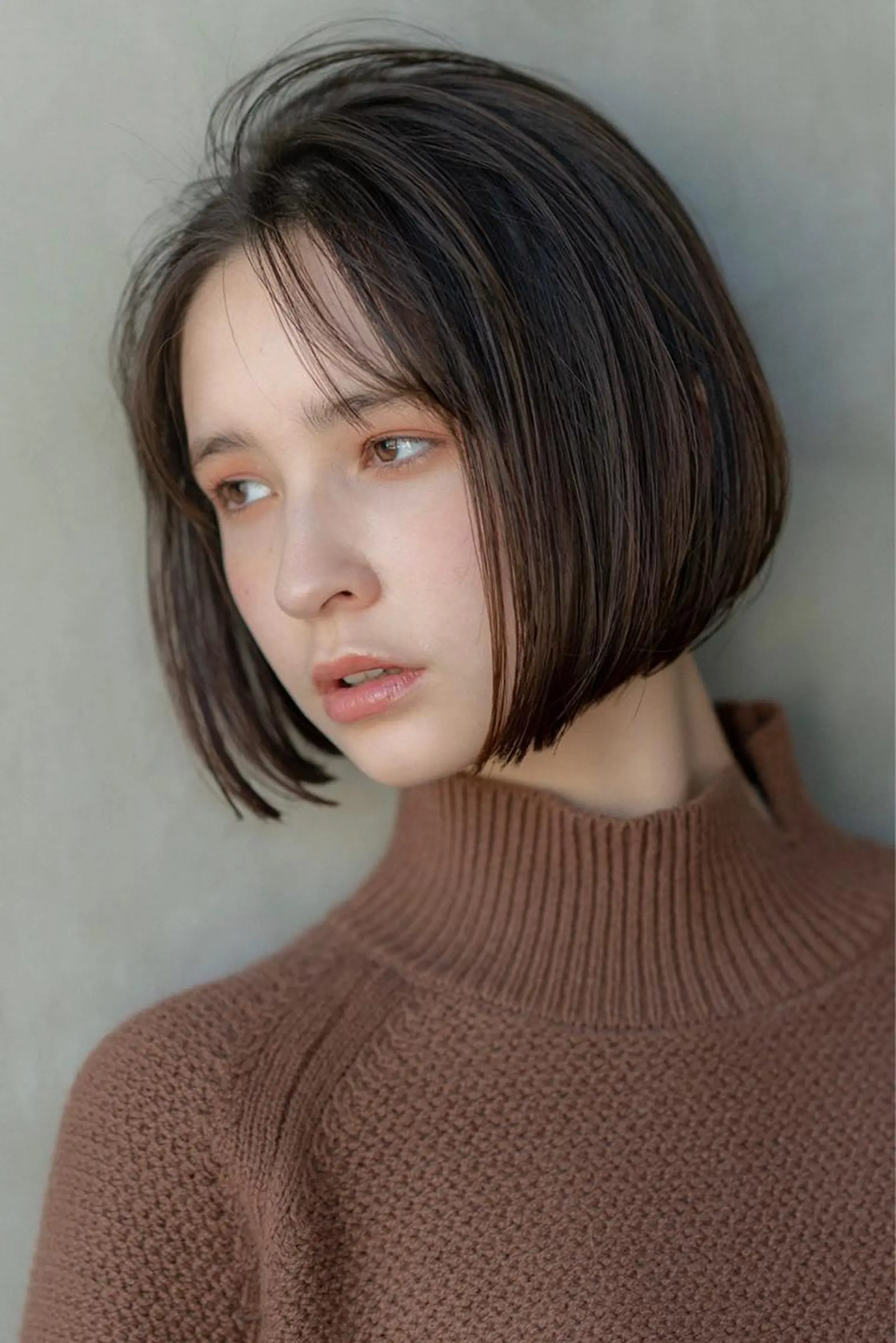 ミディアム カット ヘアカラー トリートメント 顔周りcut・ご相談 ＝新宿しずく🇰🇷のヘアスタイル