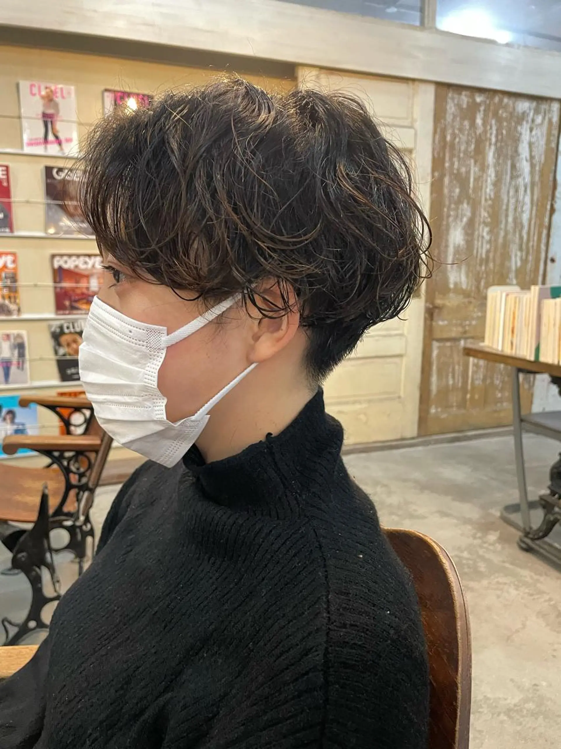 ショート カラー パーマ カット パーマ トリートメント 南堀江🌿パーマ Tetsu【テツ】のヘアスタイル