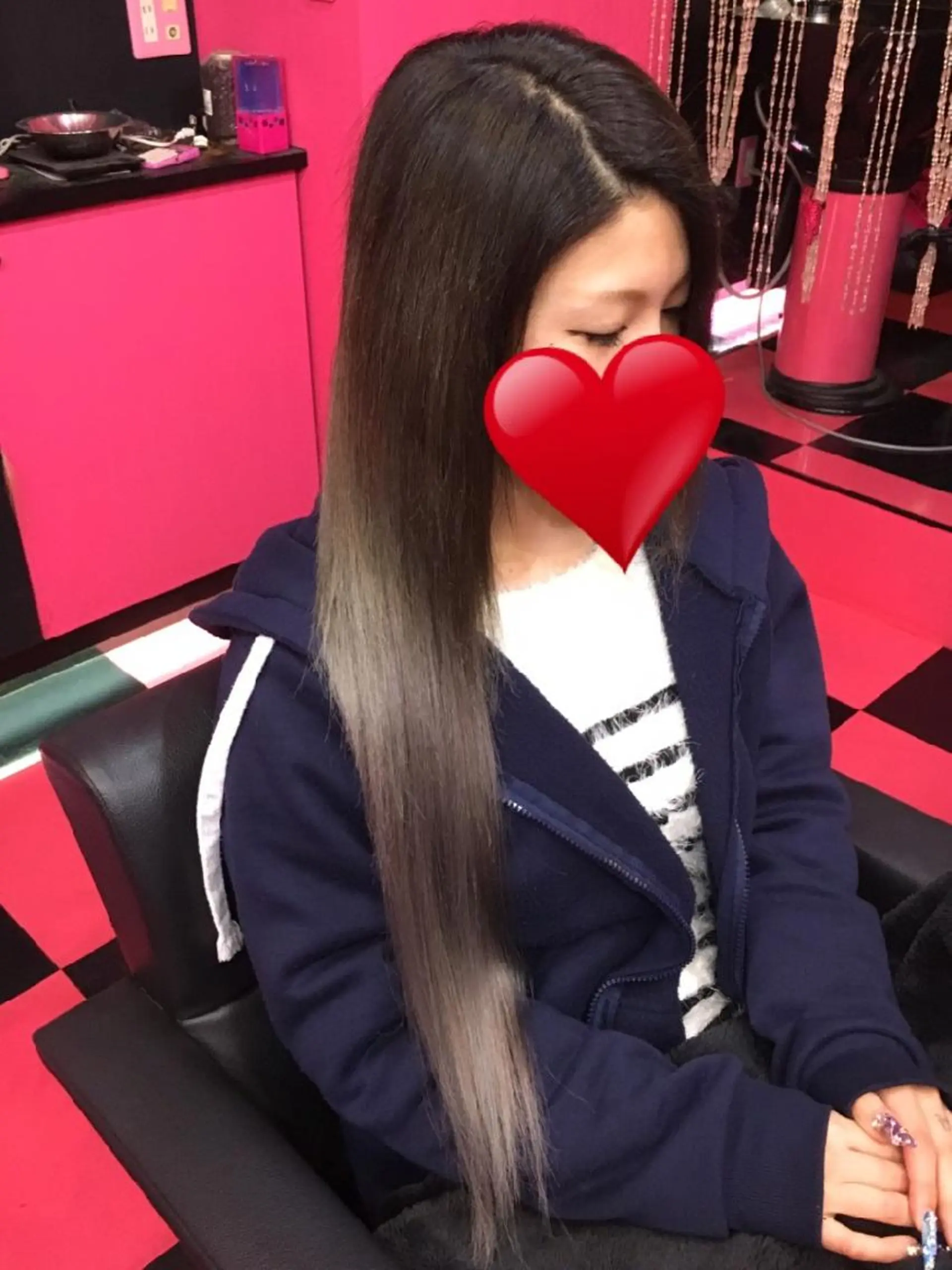 ロング カラー ブリーチ ダブルカラー グラデーションカラー エクステ REMIX　by　  Love　hairのヘアスタイル