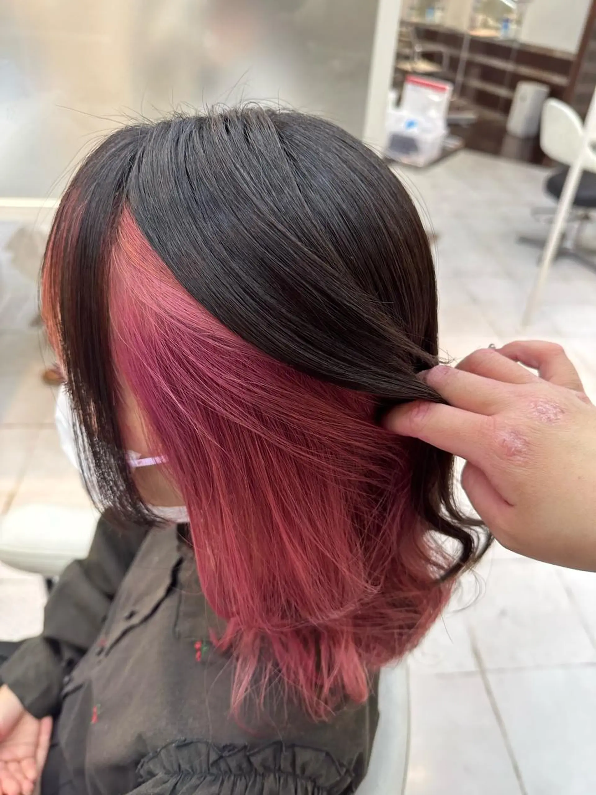 ミディアム カラー ヘアカラー エクステ♡ヘアメ 内村麻衣のヘアスタイル