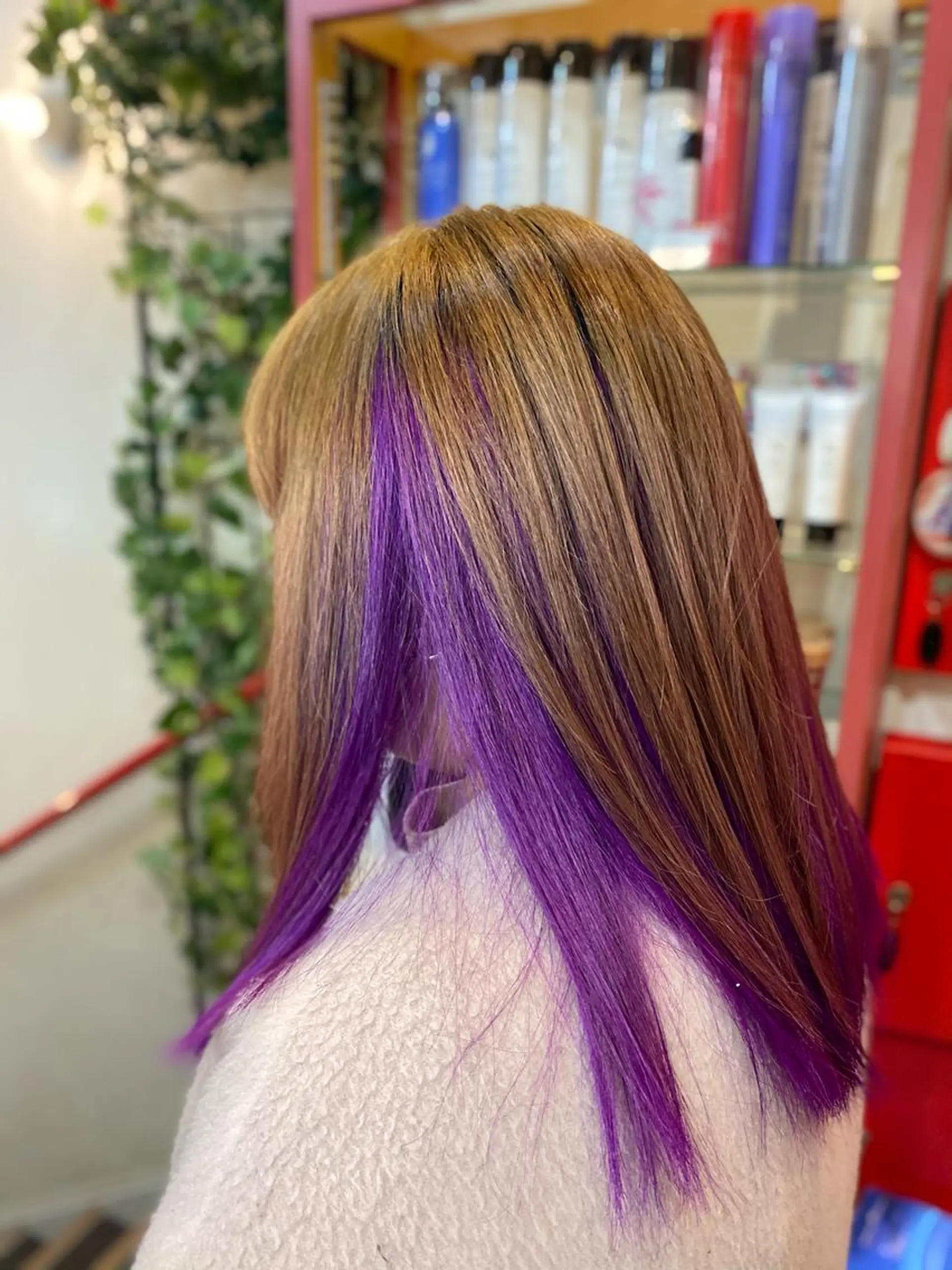 ミディアム パープルカラー ヘアカラー ゆぴ☾‪/推しカラー /ハイトーンのヘアスタイル